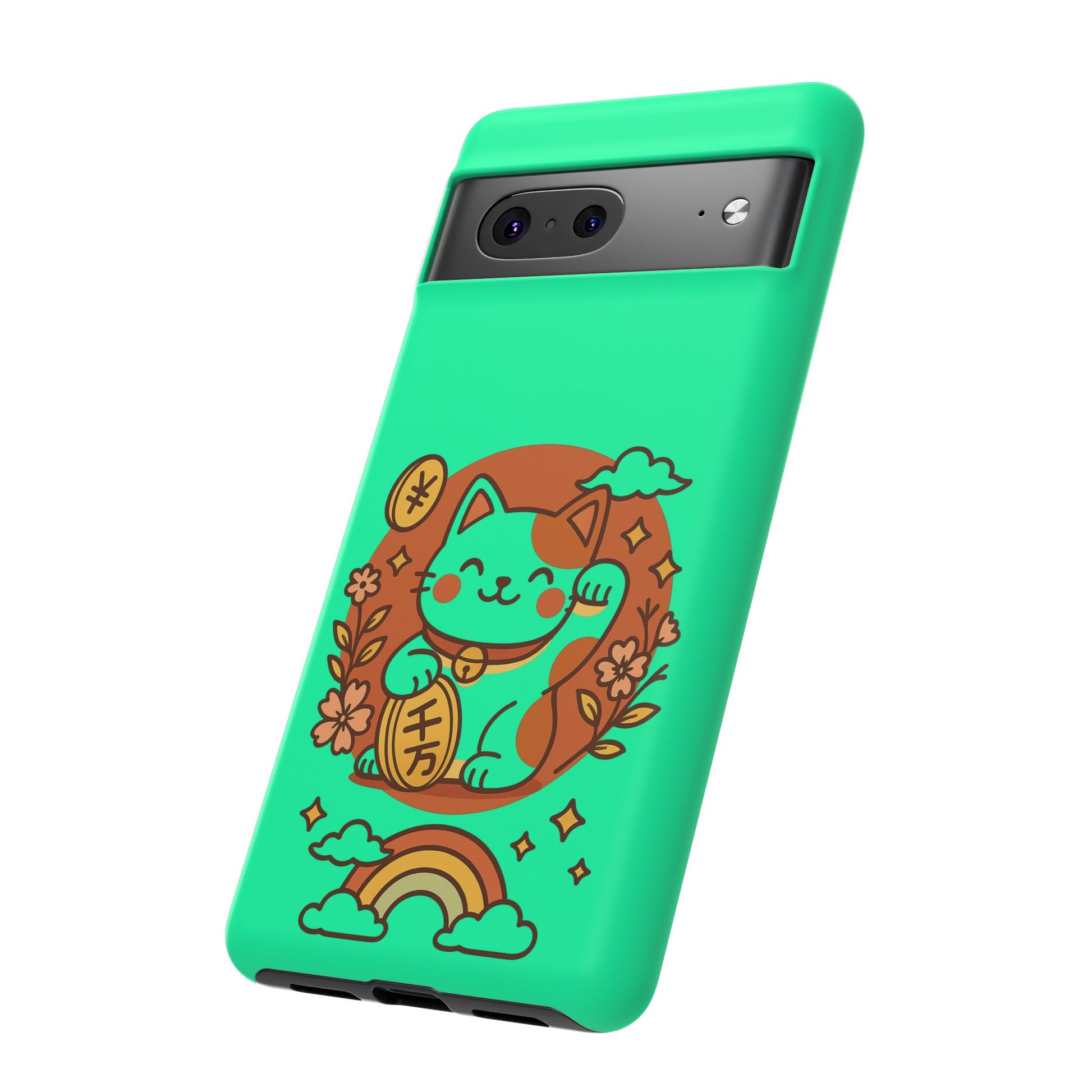 Japanese Kawaii Lucky Cat Protective Phone Case - Paragon Prints