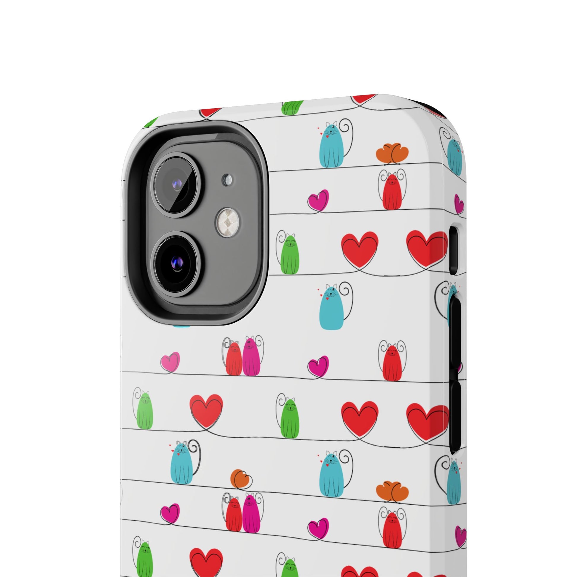 Cute Durable Whimsical Cat Print Phone Cover - Paragon Prints