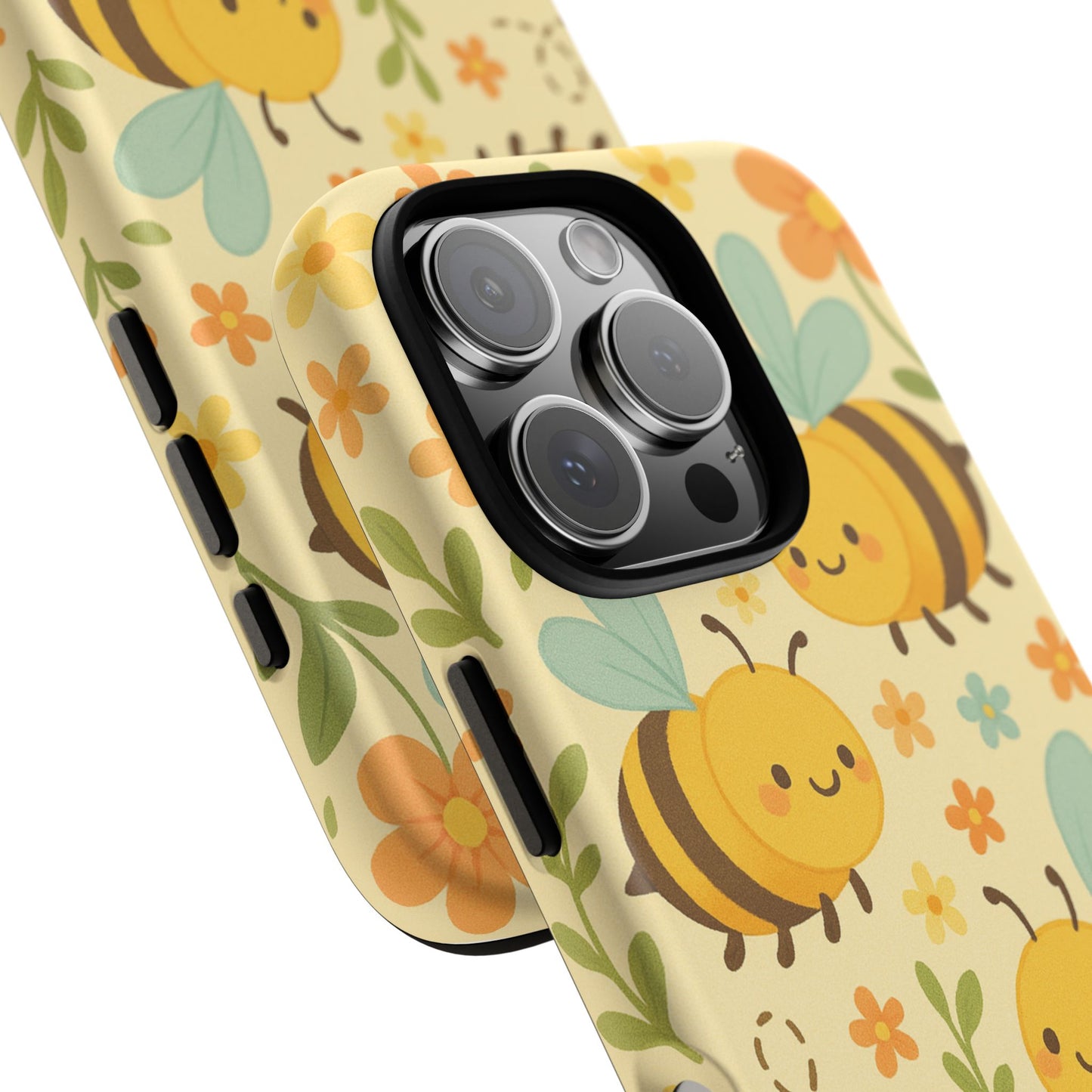 Cute cartoon Floral Bee Tough Phone Case - Paragon Prints