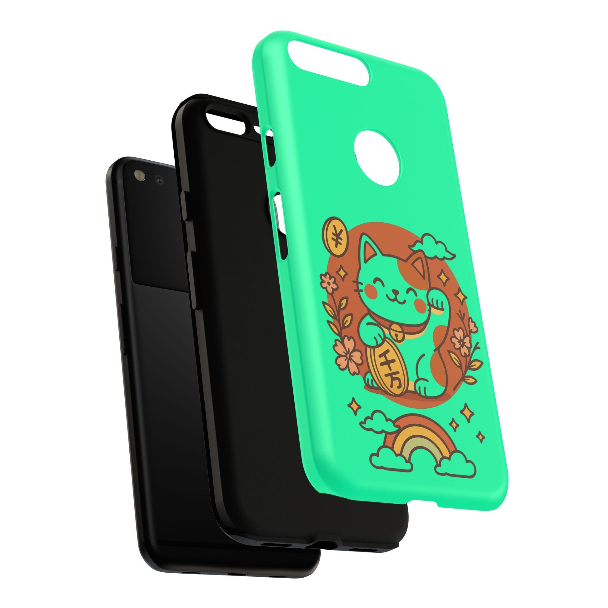 Japanese Kawaii Lucky Cat Protective Phone Case - Paragon Prints