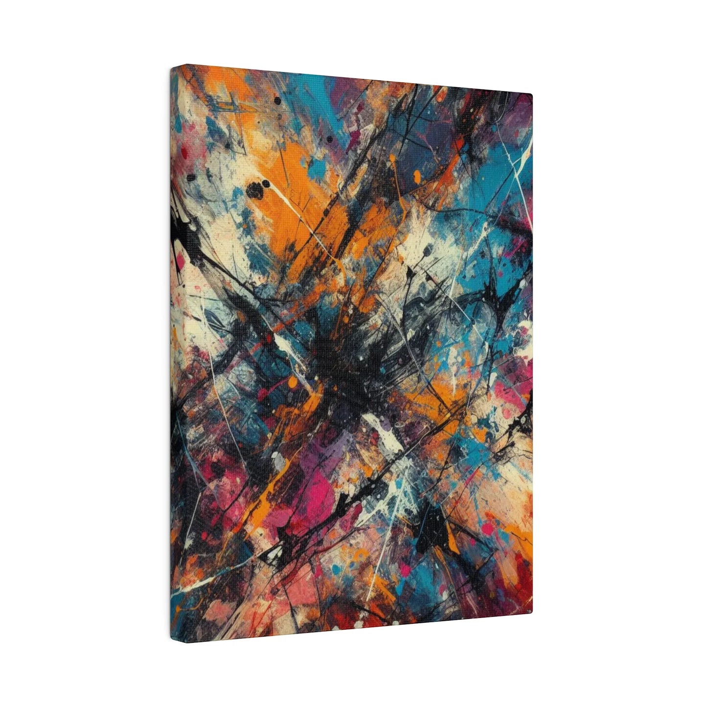 Electric Chaos Abstract Canvas Art Print - Paragon Prints