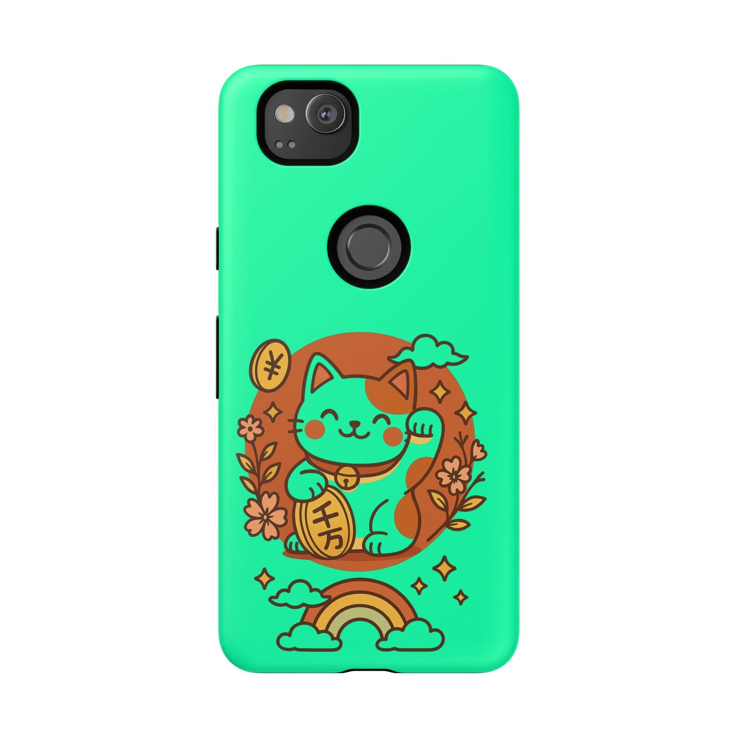Japanese Kawaii Lucky Cat Protective Phone Case - Paragon Prints