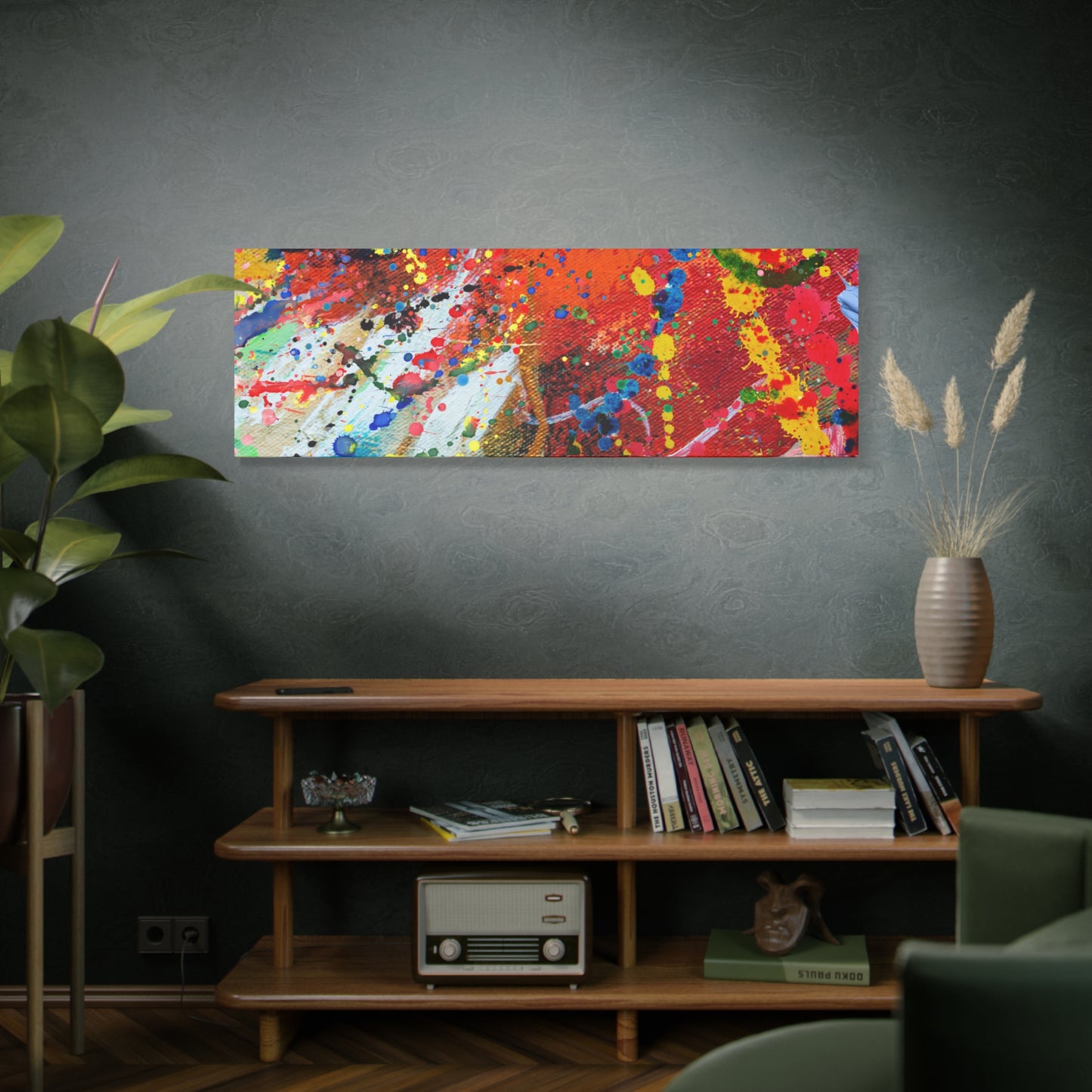 Spectrum In Motion Chaotic Abstract Art Canvas Print - Paragon Prints