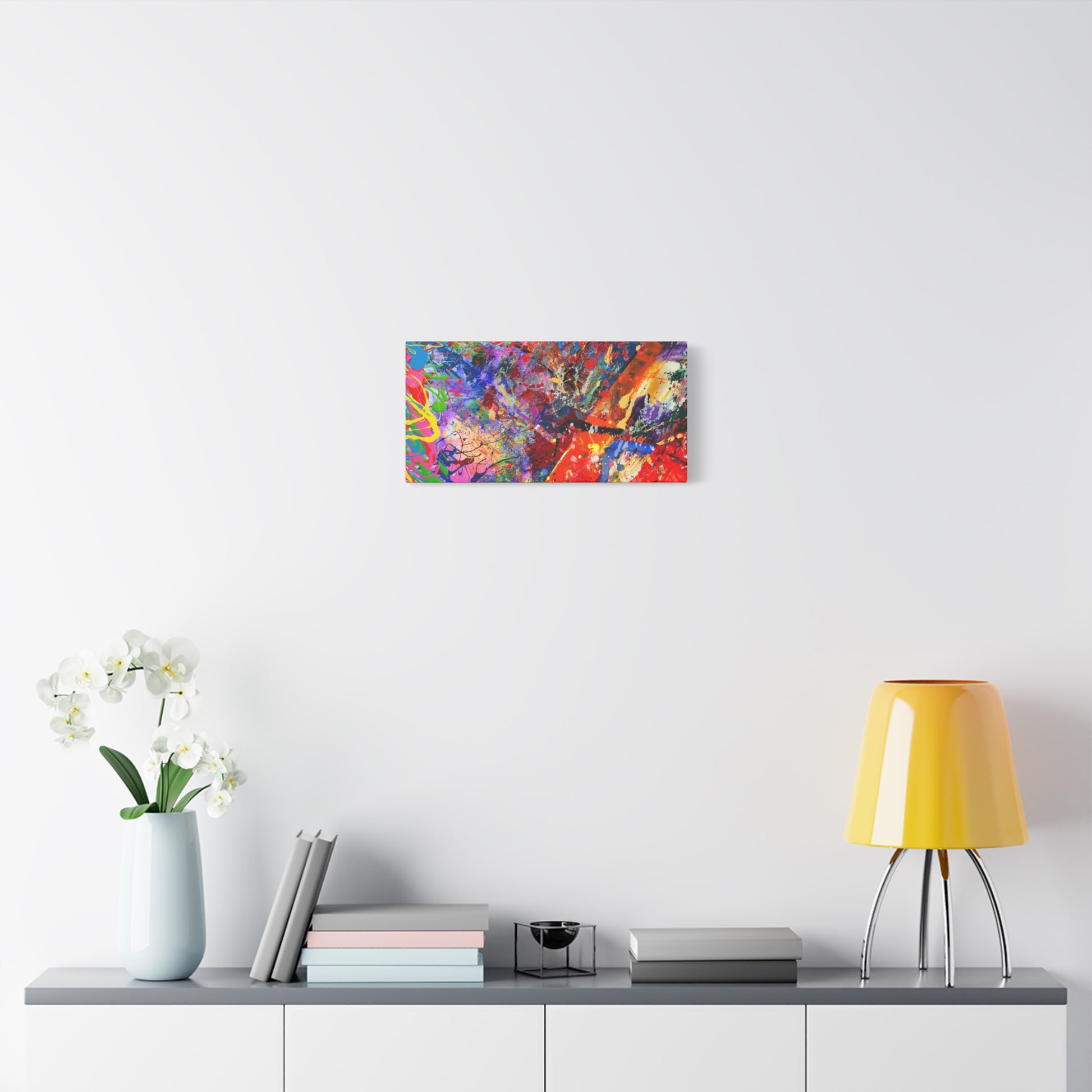 Colorful Canvas Abstract Art Print Kaleidoscope Collision - Paragon Prints