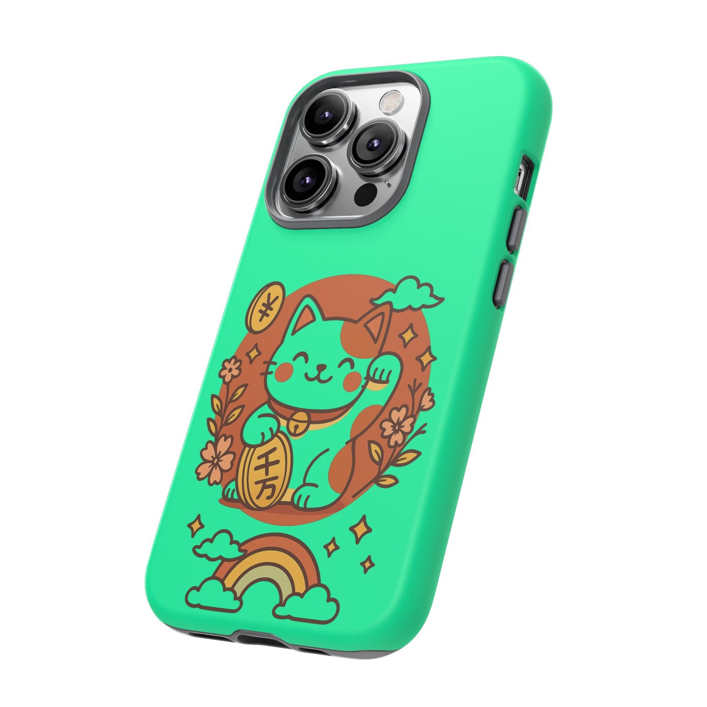 Japanese Kawaii Lucky Cat Protective Phone Case - Paragon Prints