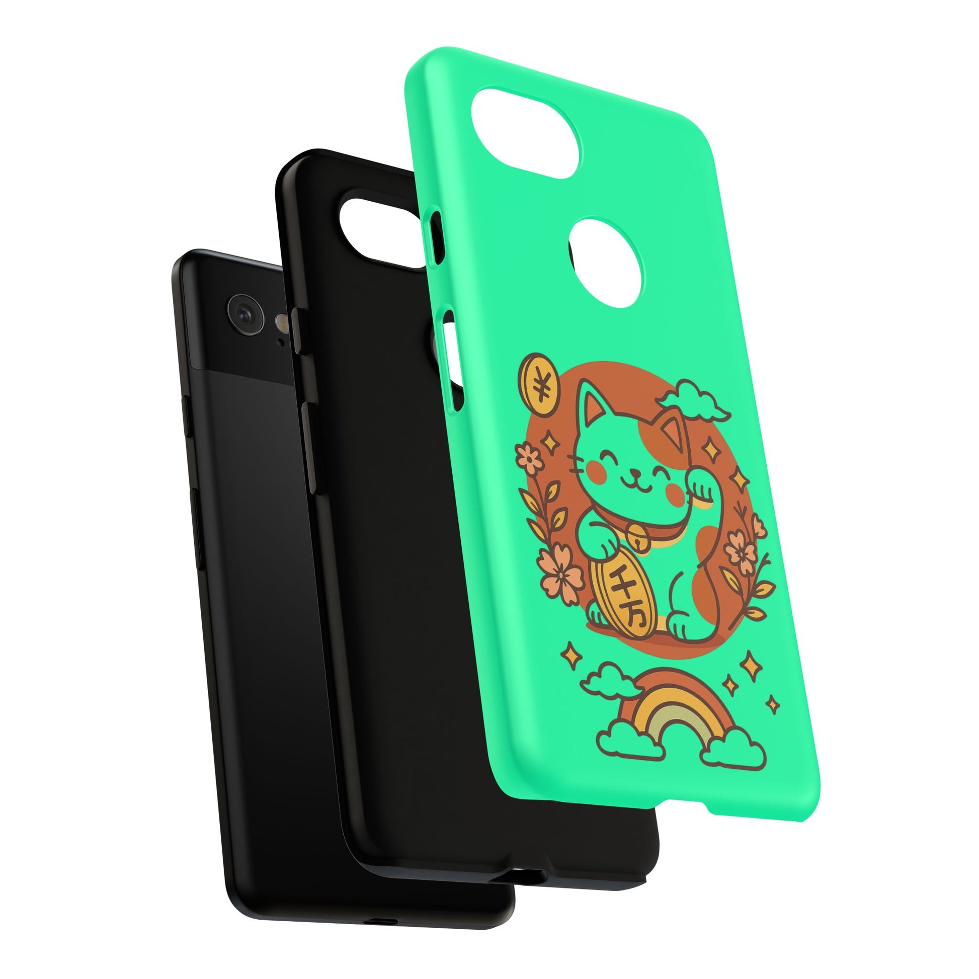 Japanese Kawaii Lucky Cat Protective Phone Case - Paragon Prints