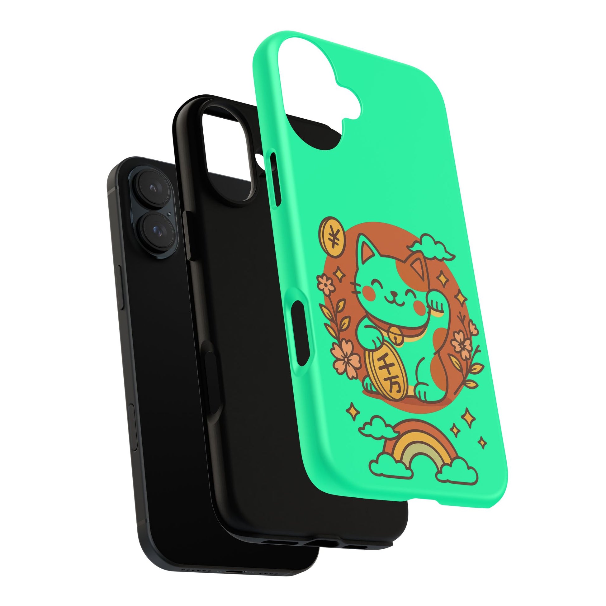 Japanese Kawaii Lucky Cat Protective Phone Case - Paragon Prints