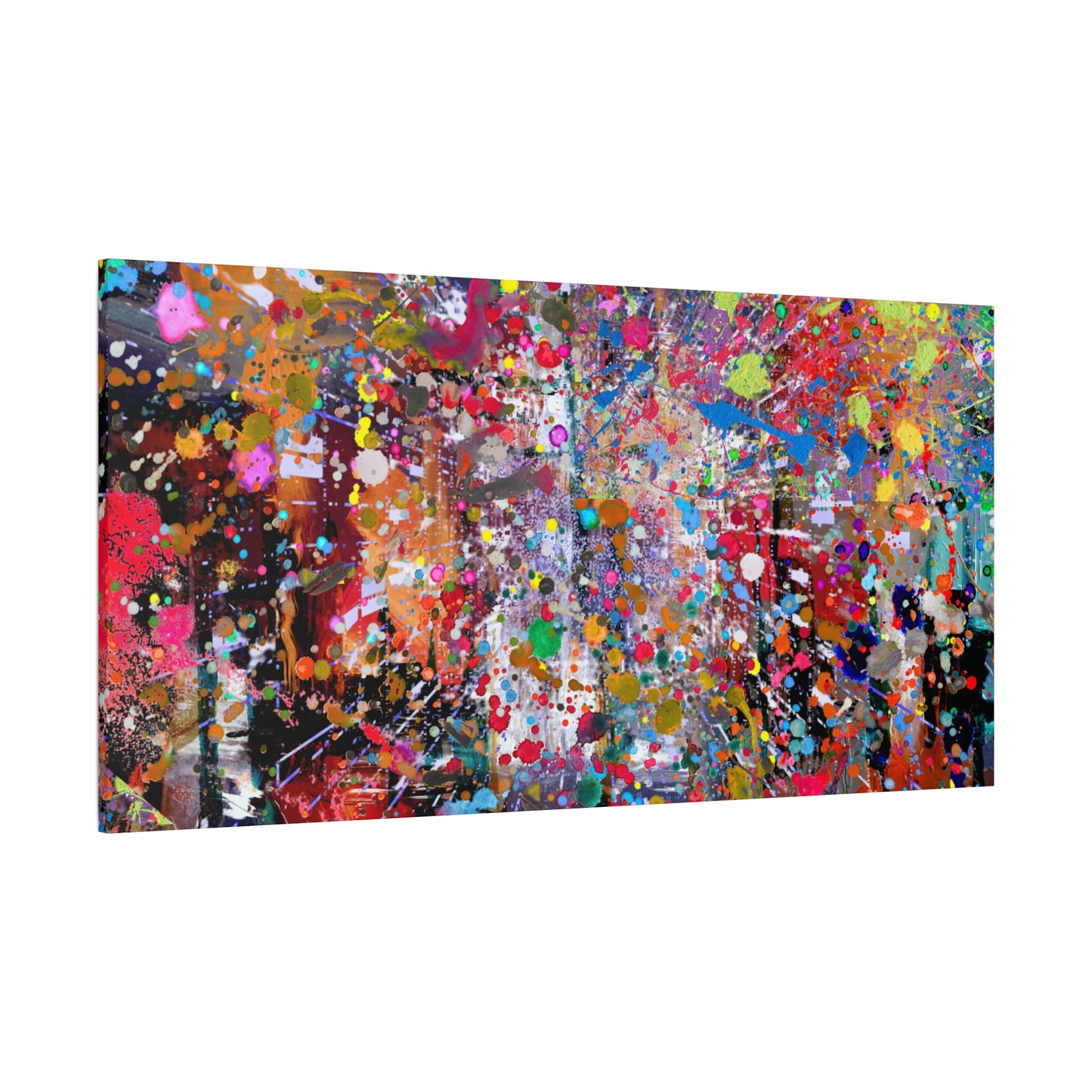 Neon Explosion Abstract Art Canvas Print - Paragon Prints