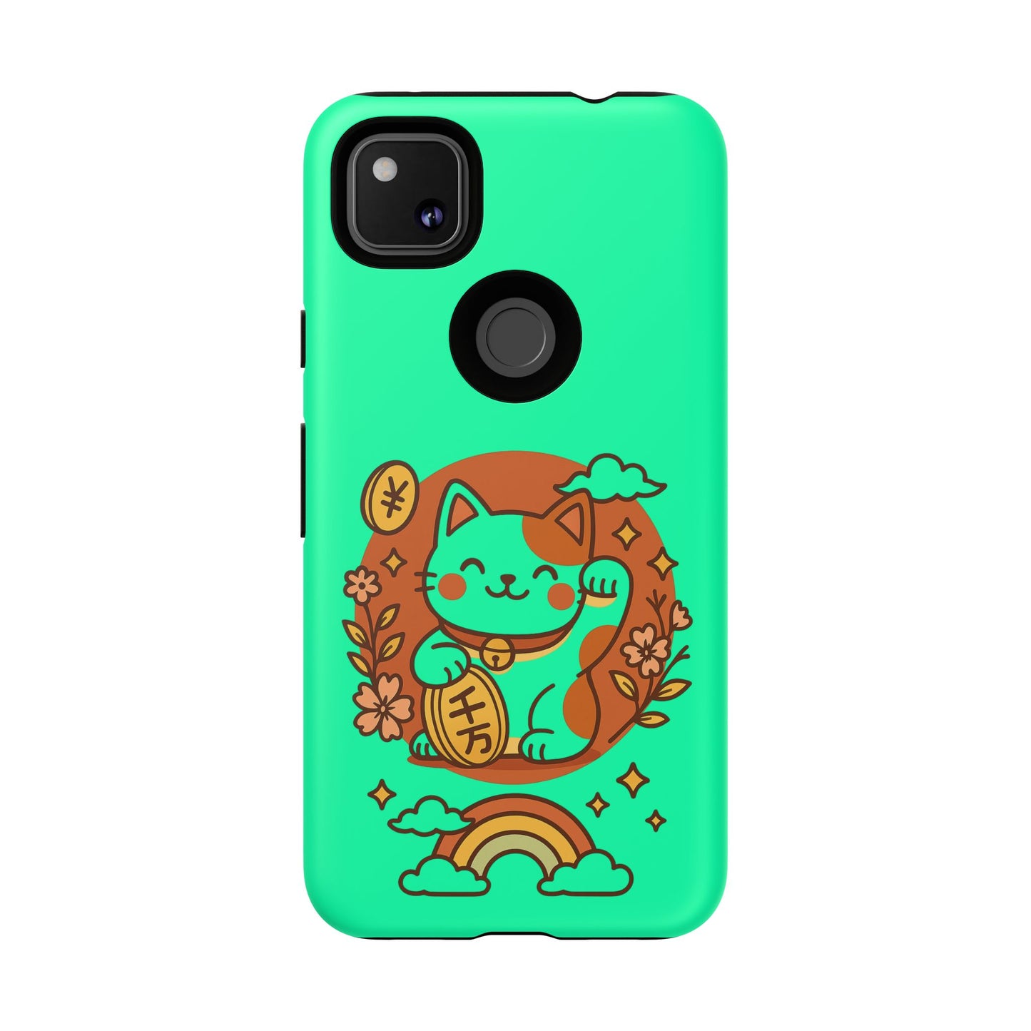 Japanese Kawaii Lucky Cat Protective Phone Case - Paragon Prints