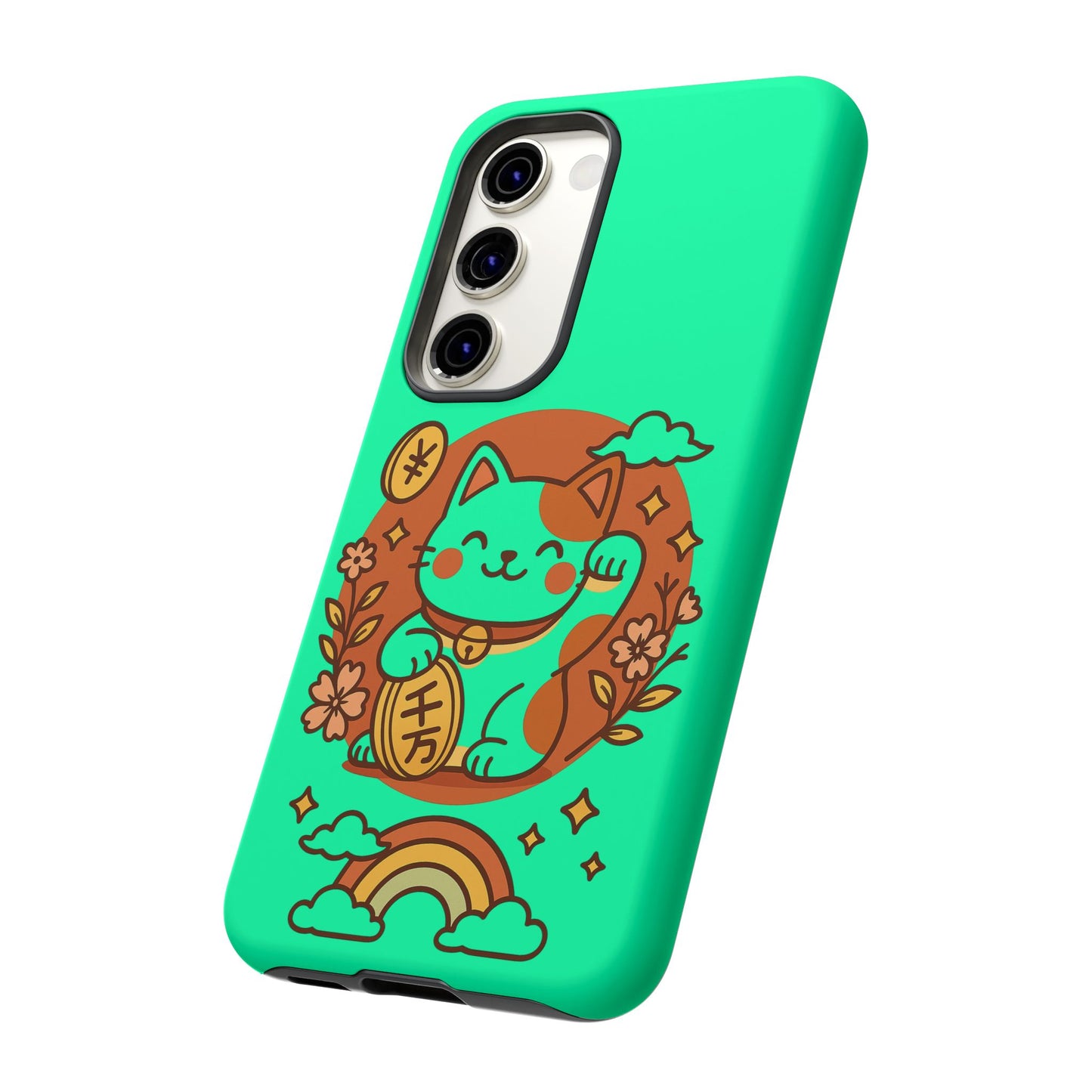 Japanese Kawaii Lucky Cat Protective Phone Case - Paragon Prints