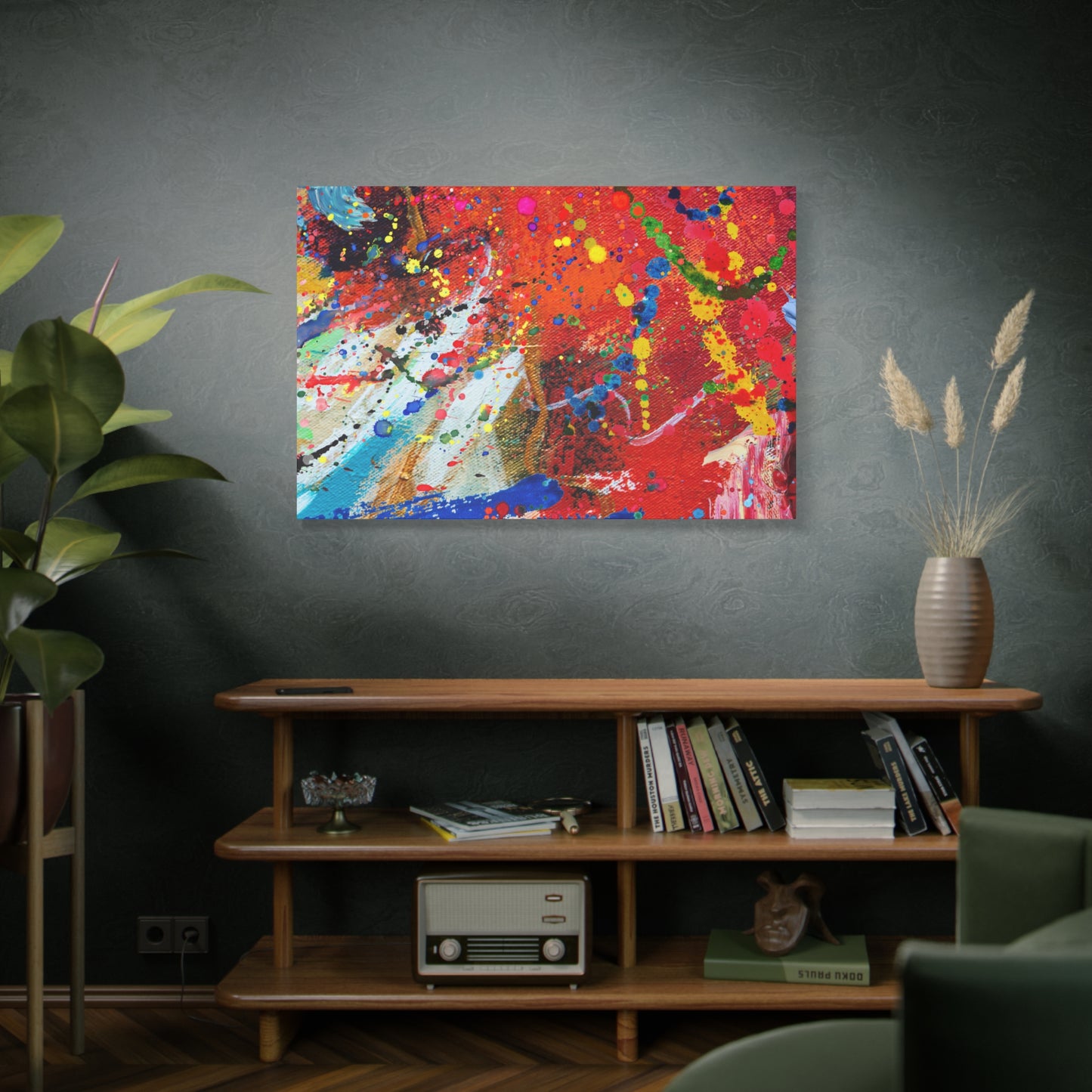 Spectrum In Motion Chaotic Abstract Art Canvas Print - Paragon Prints