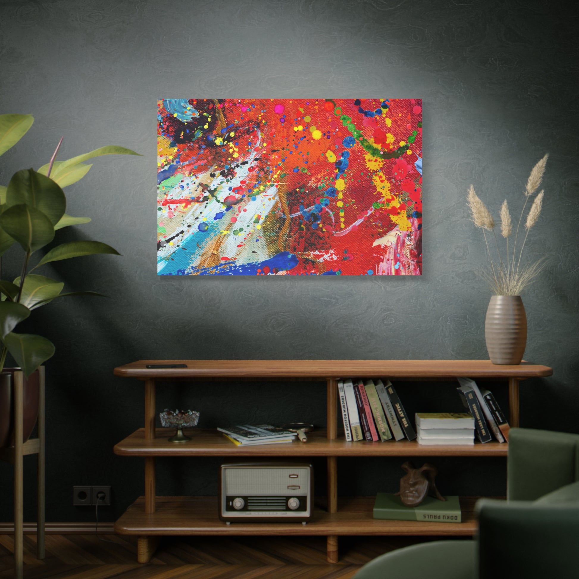 Spectrum In Motion Chaotic Abstract Art Canvas Print - Paragon Prints