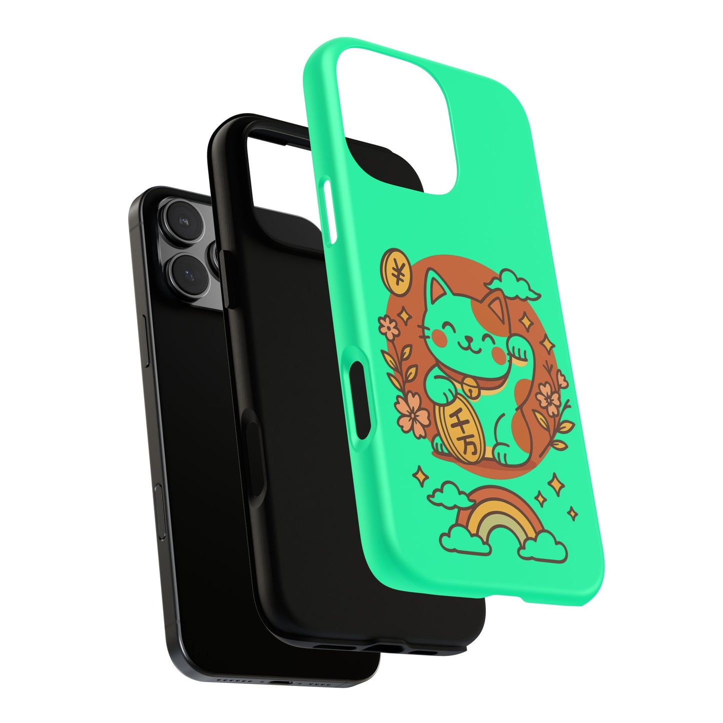 Japanese Kawaii Lucky Cat Protective Phone Case - Paragon Prints