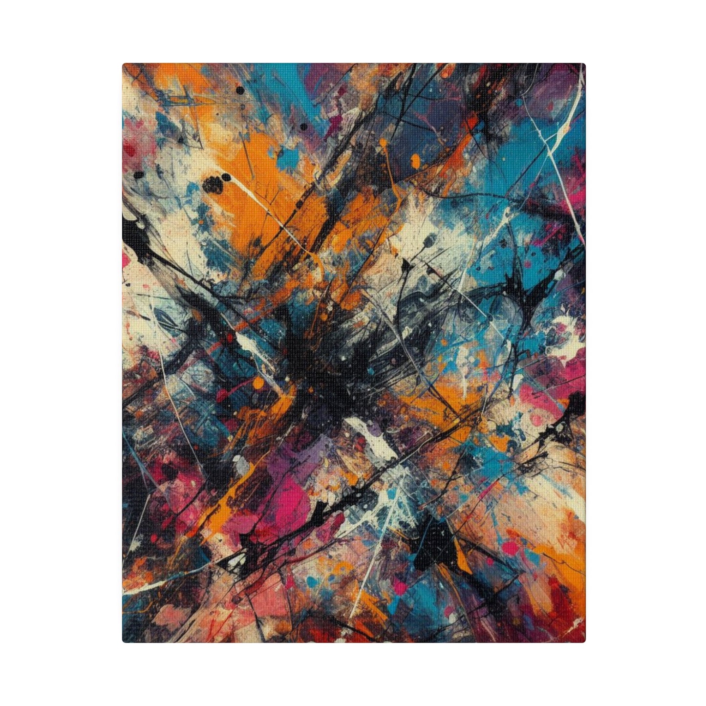 Electric Chaos Abstract Canvas Art Print - Paragon Prints