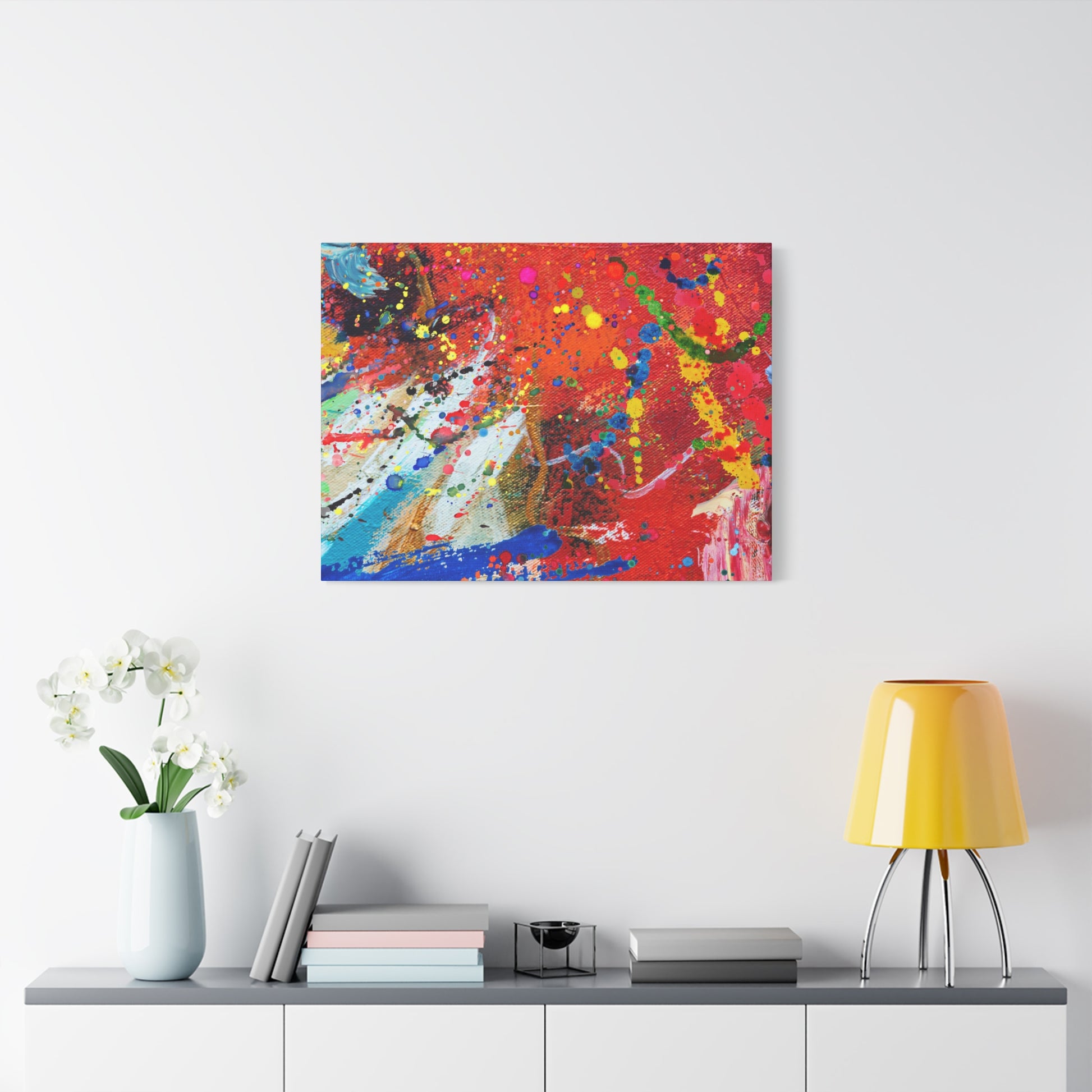 Spectrum In Motion Chaotic Abstract Art Canvas Print - Paragon Prints
