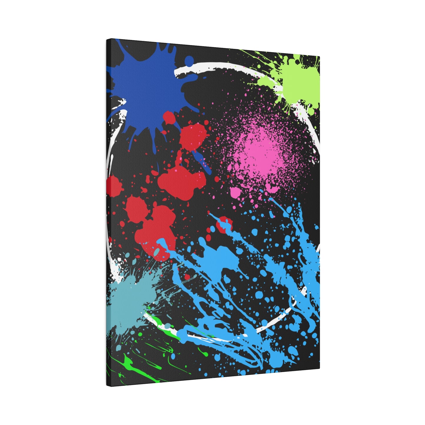 Neon Eclipse Abstract Canvas Wall Art - Paragon Prints