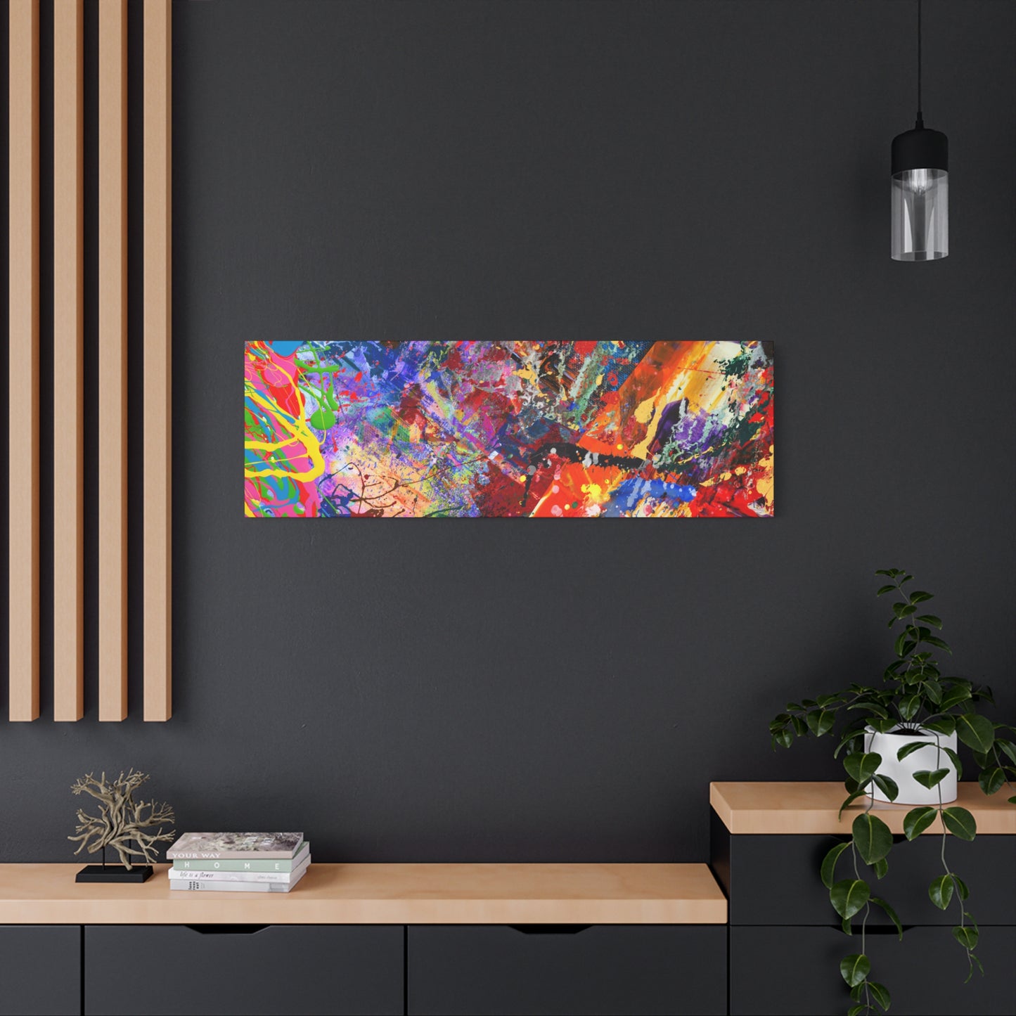 Colorful Canvas Abstract Art Print Kaleidoscope Collision - Paragon Prints