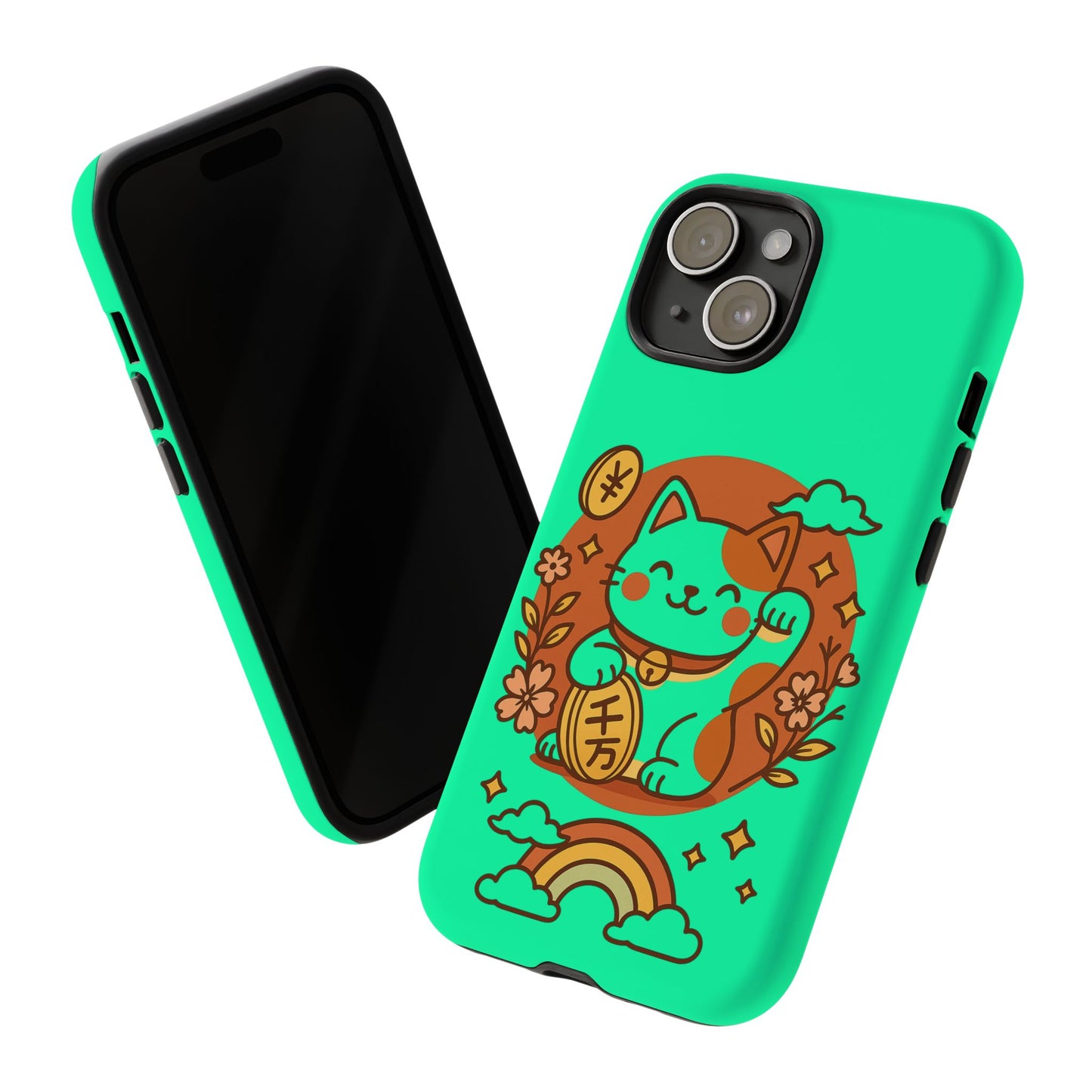 Japanese Kawaii Lucky Cat Protective Phone Case - Paragon Prints