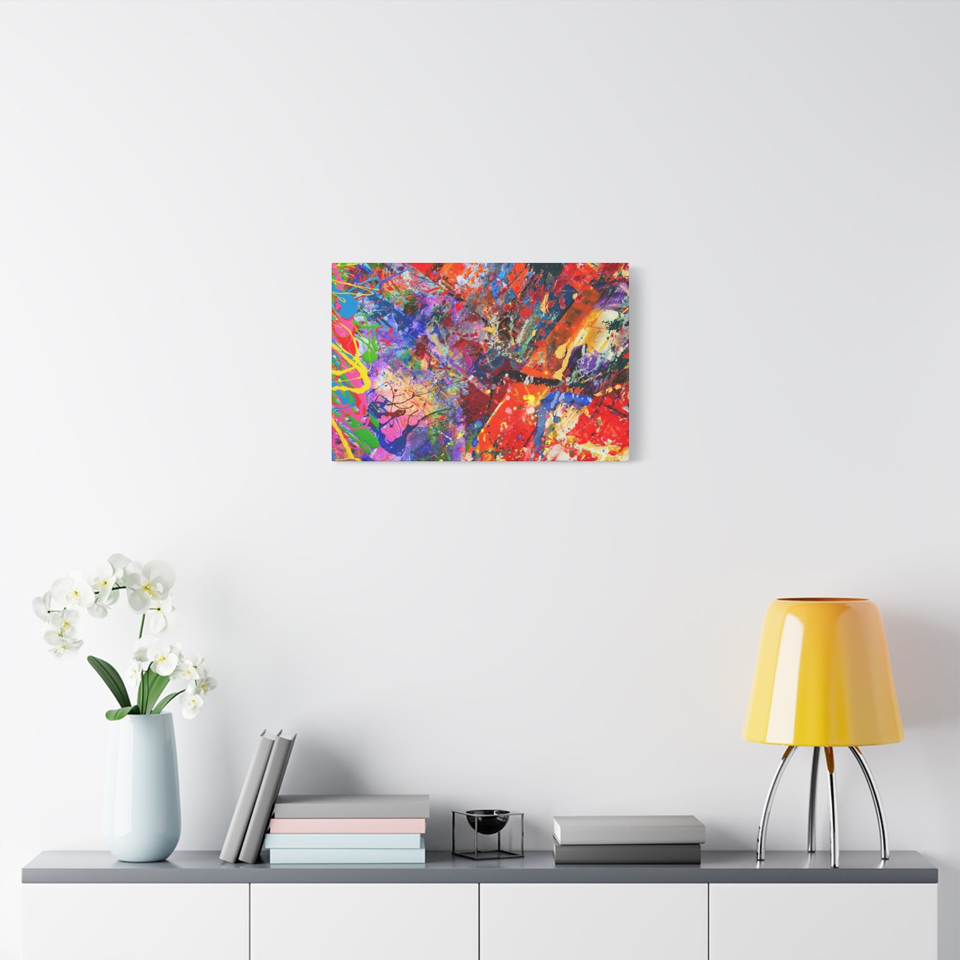 Colorful Canvas Abstract Art Print Kaleidoscope Collision - Paragon Prints