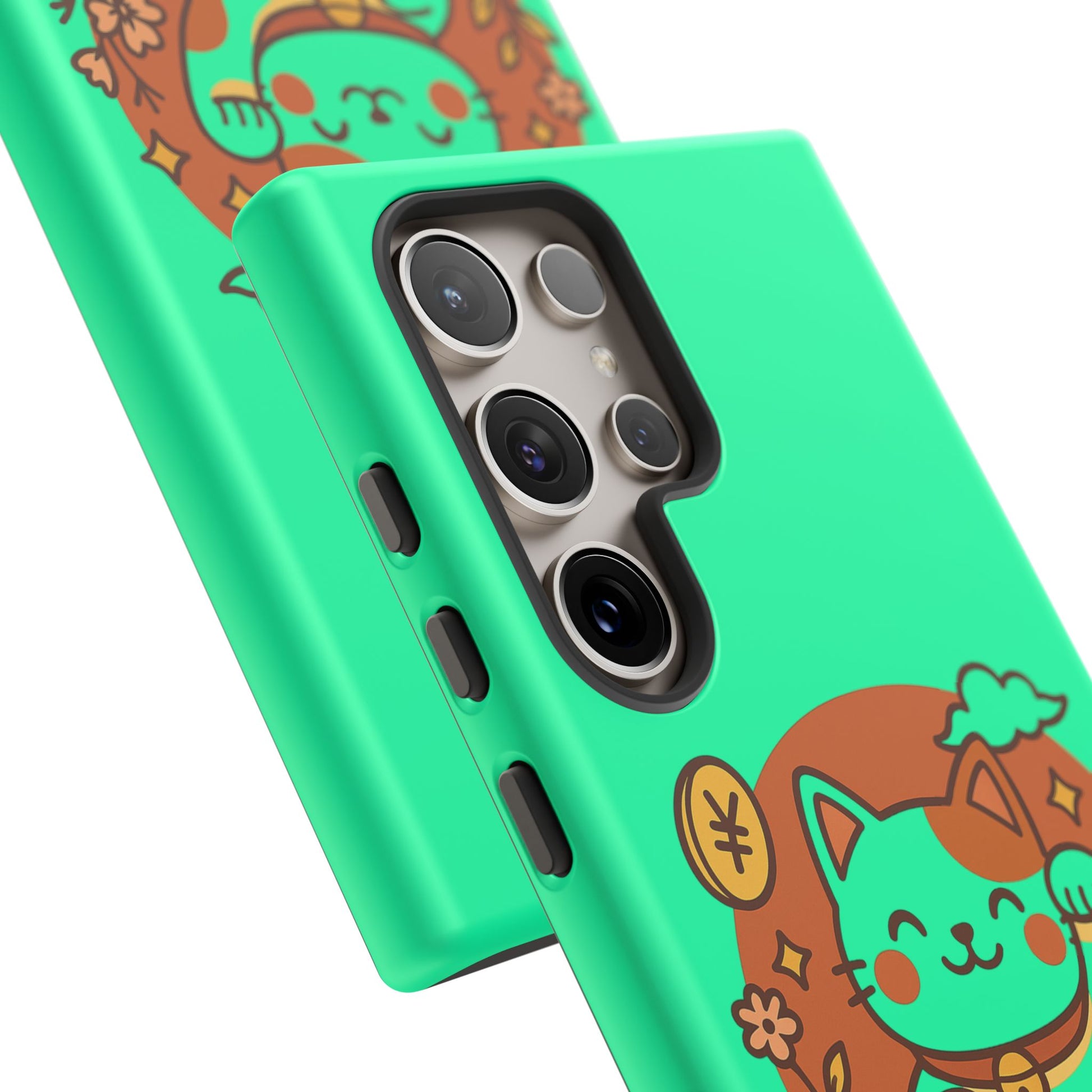 Japanese Kawaii Lucky Cat Protective Phone Case - Paragon Prints