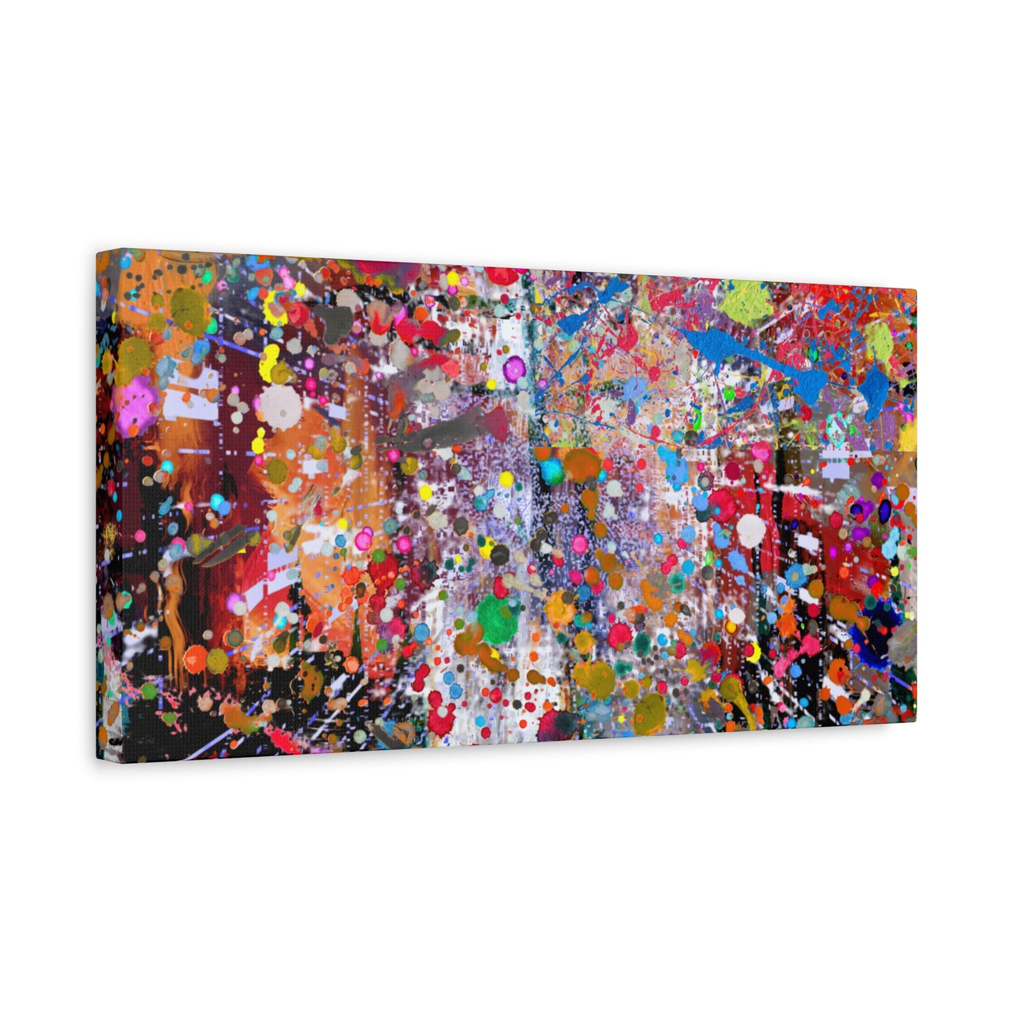Neon Explosion Abstract Art Canvas Print - Paragon Prints