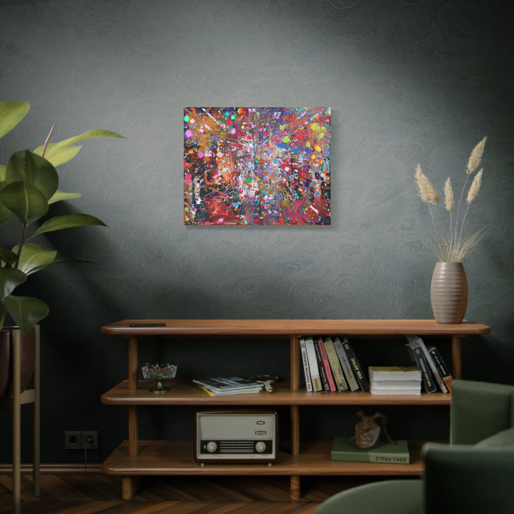 Neon Explosion Abstract Art Canvas Print - Paragon Prints