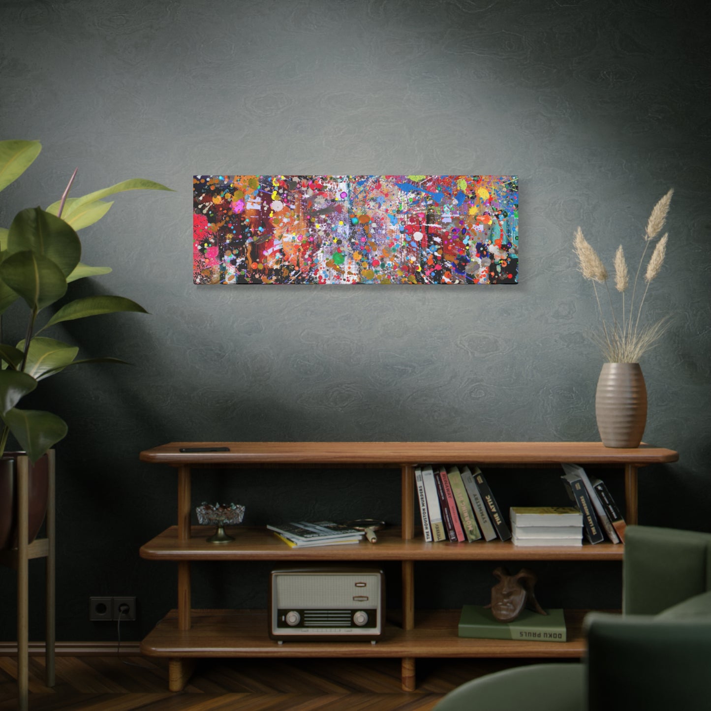 Neon Explosion Abstract Art Canvas Print - Paragon Prints