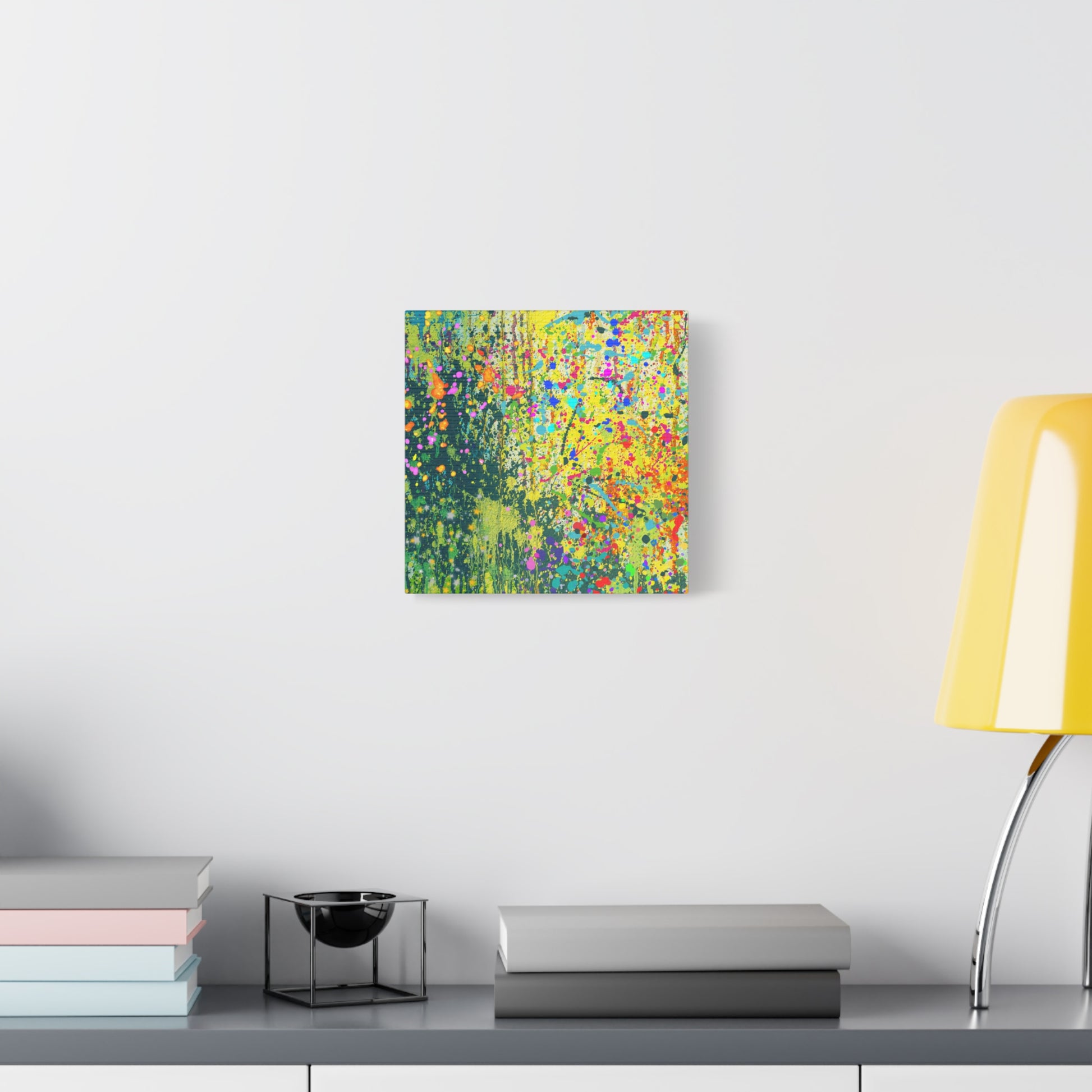 Vibrant Colorful Paint Splatter Abstract Art Canvas Print - Paragon Prints