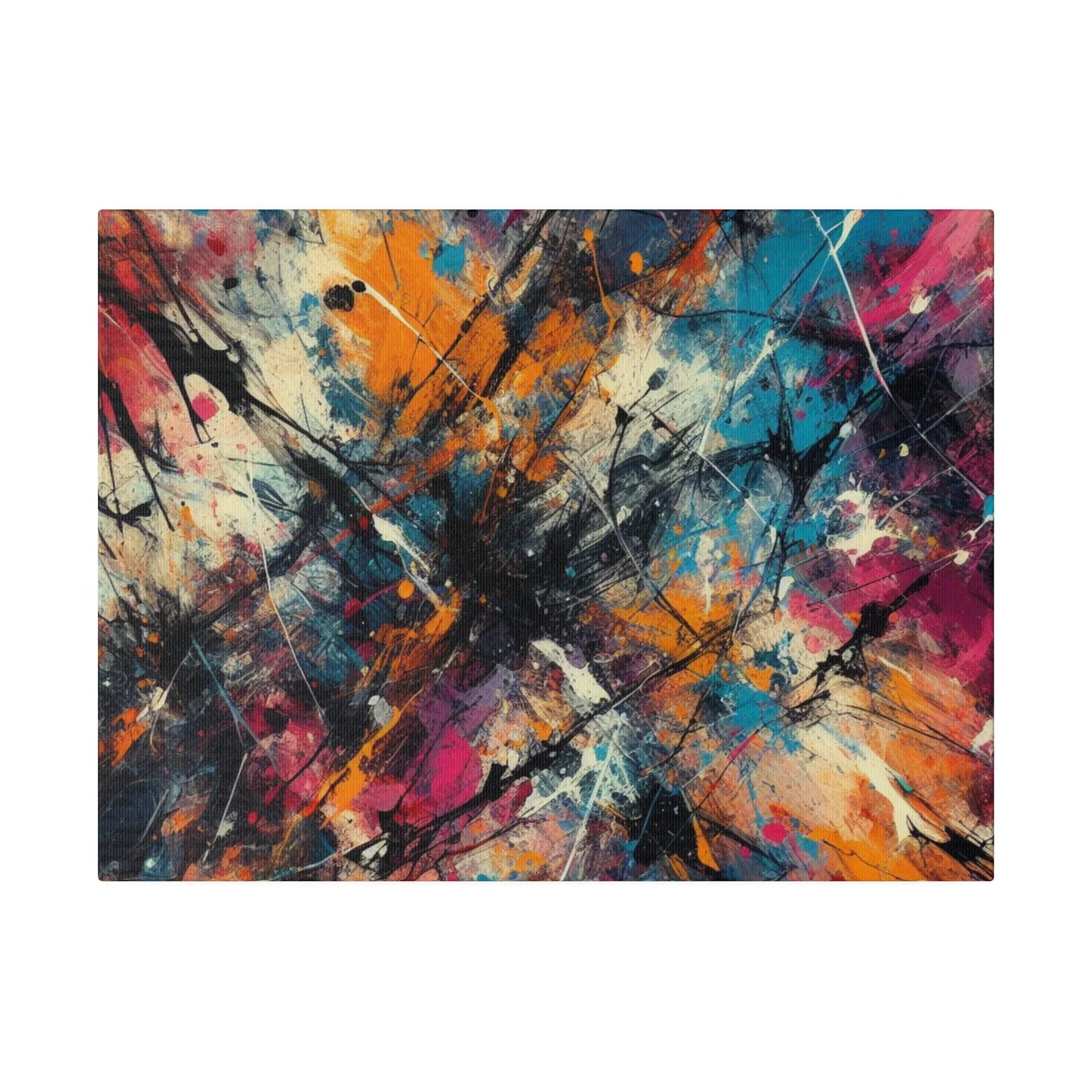 Electric Chaos Abstract Canvas Art Print - Paragon Prints