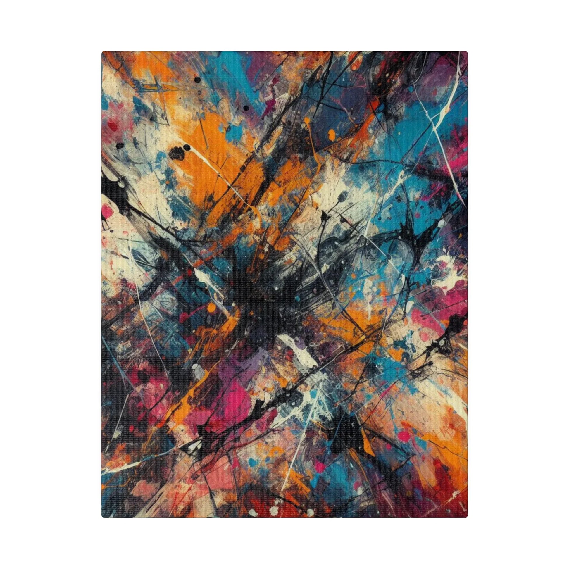 Electric Chaos Abstract Canvas Art Print - Paragon Prints