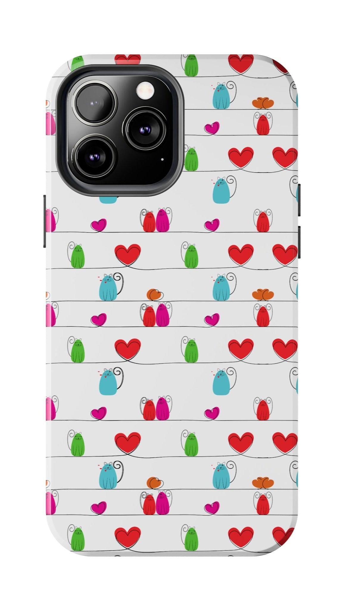 Cute Durable Whimsical Cat Print Phone Cover - Paragon Prints