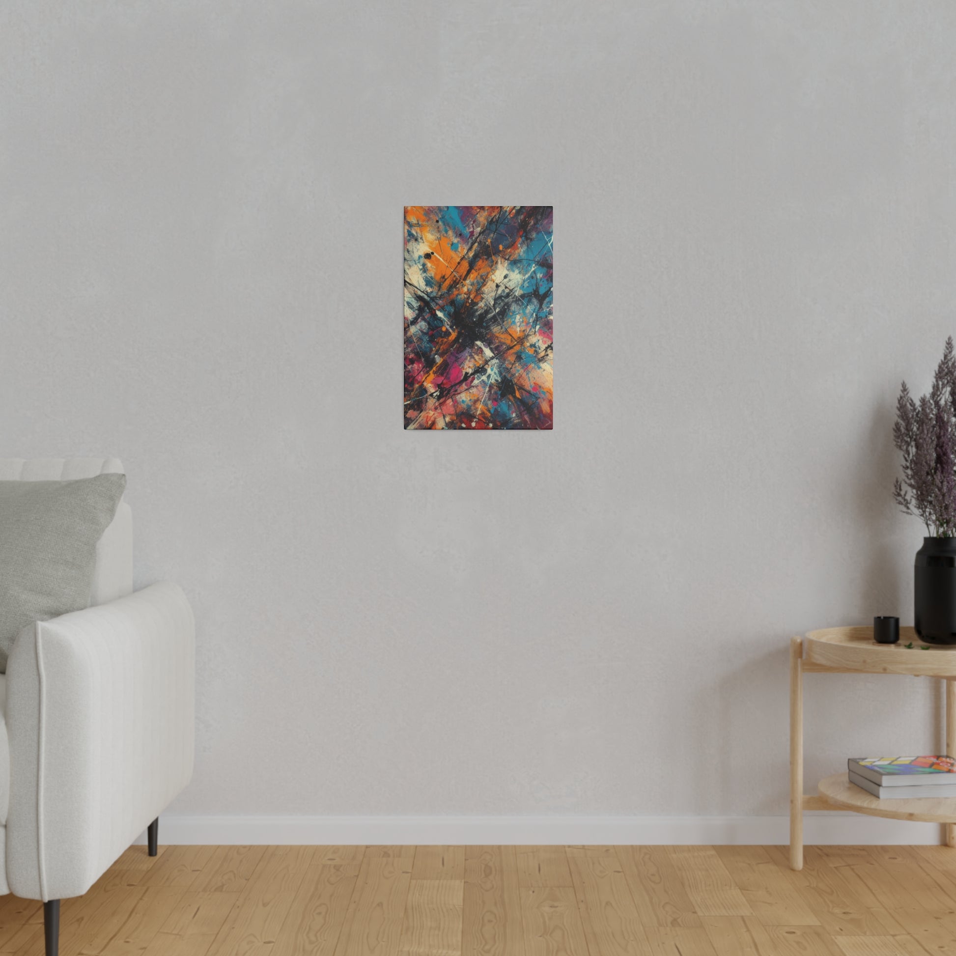 Electric Chaos Abstract Canvas Art Print - Paragon Prints