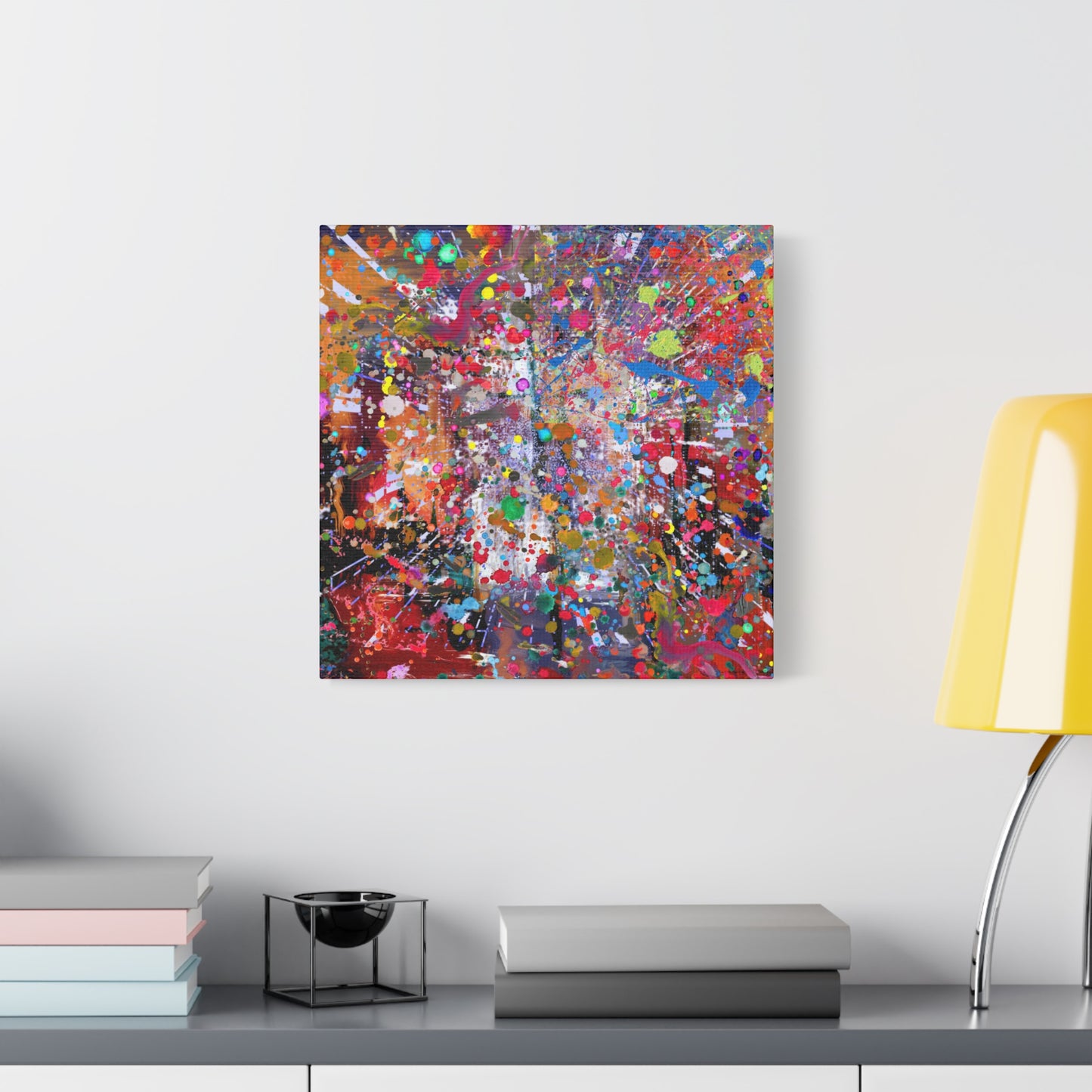 Neon Explosion Abstract Art Canvas Print - Paragon Prints