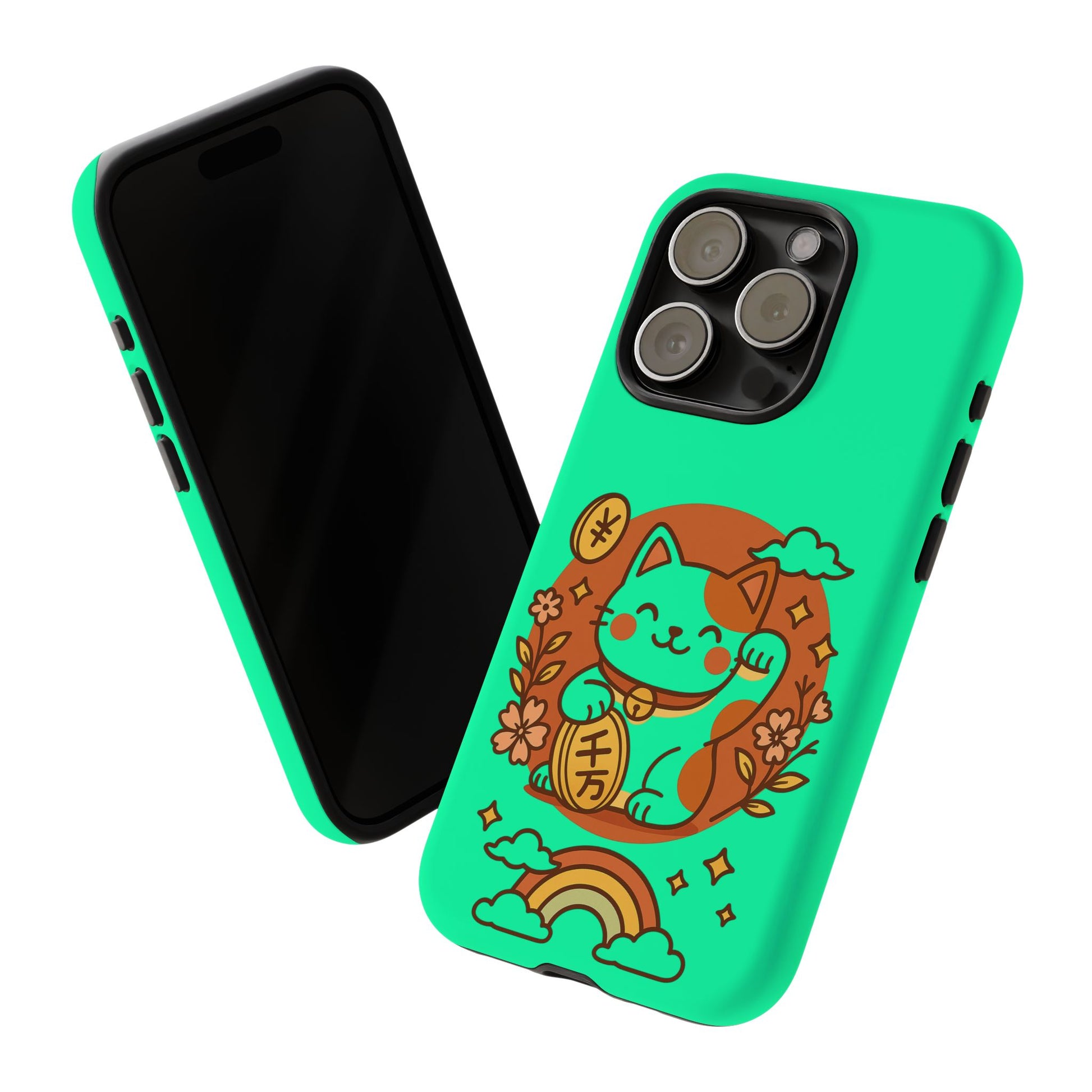 Japanese Kawaii Lucky Cat Protective Phone Case - Paragon Prints