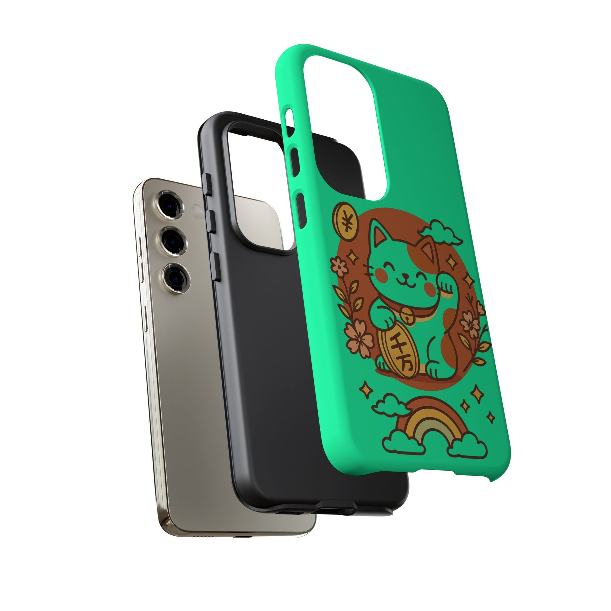 Japanese Kawaii Lucky Cat Protective Phone Case - Paragon Prints