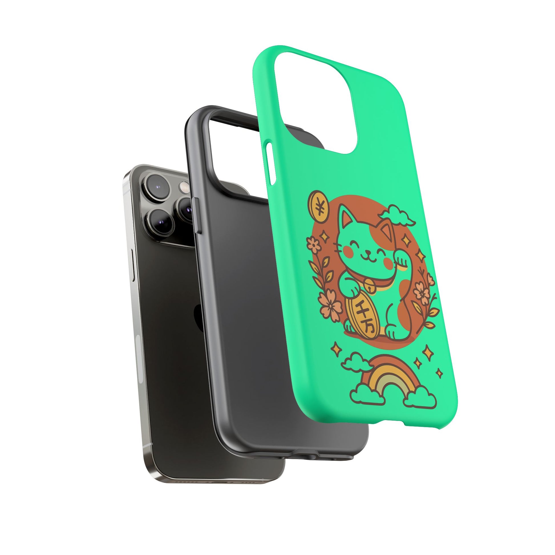 Japanese Kawaii Lucky Cat Protective Phone Case - Paragon Prints