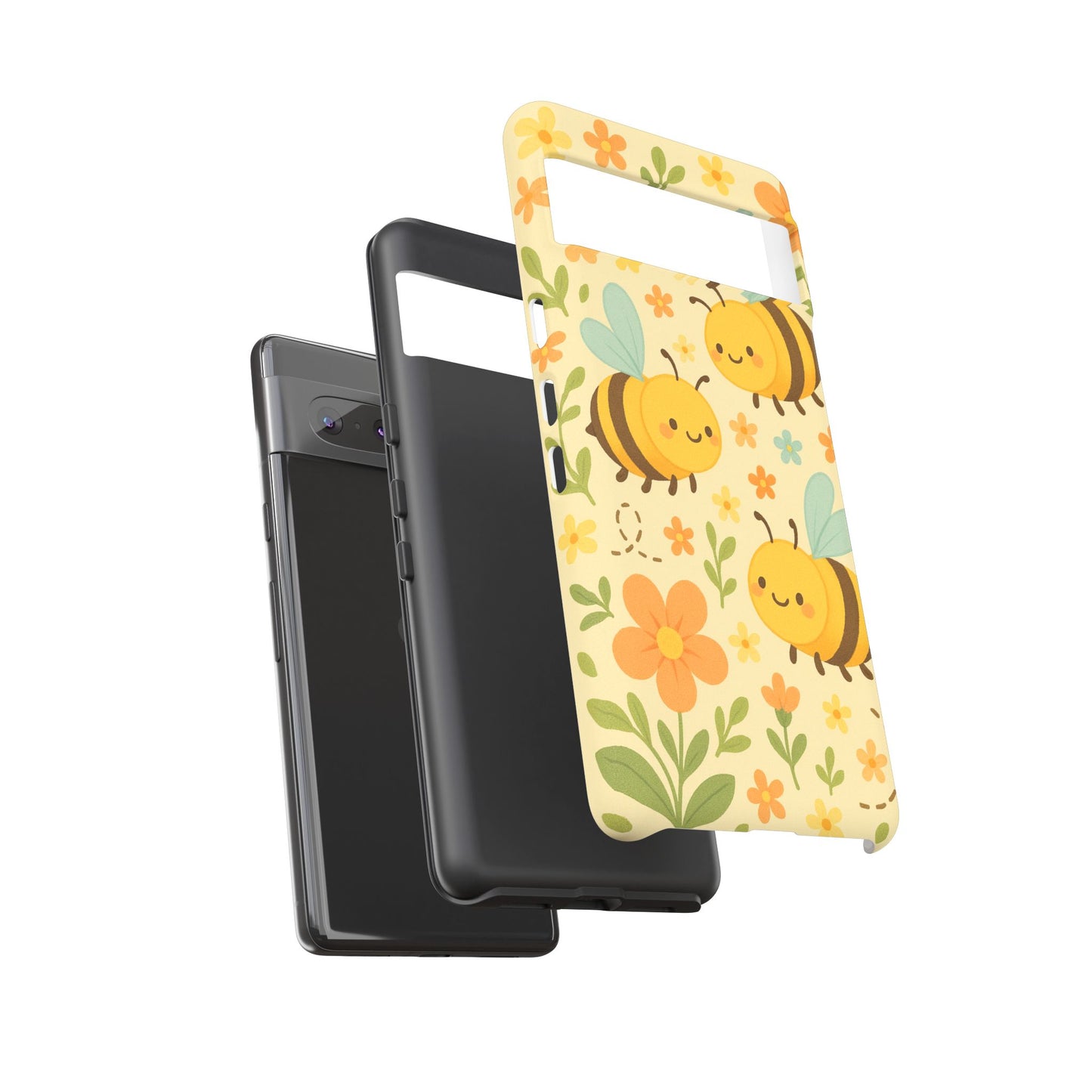 Cute cartoon Floral Bee Tough Phone Case - Paragon Prints