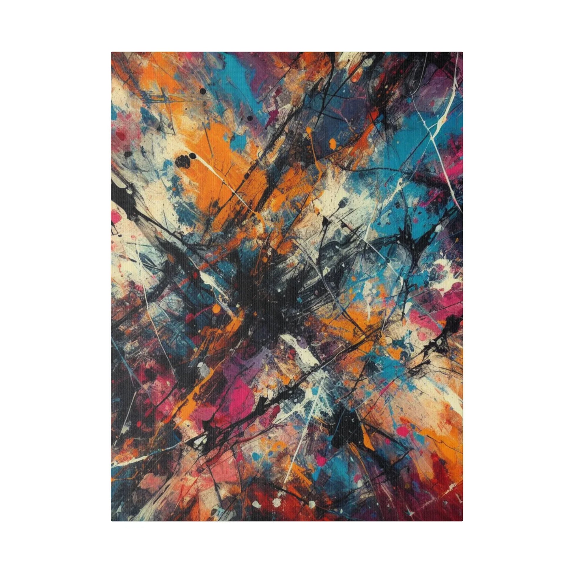 Electric Chaos Abstract Canvas Art Print - Paragon Prints