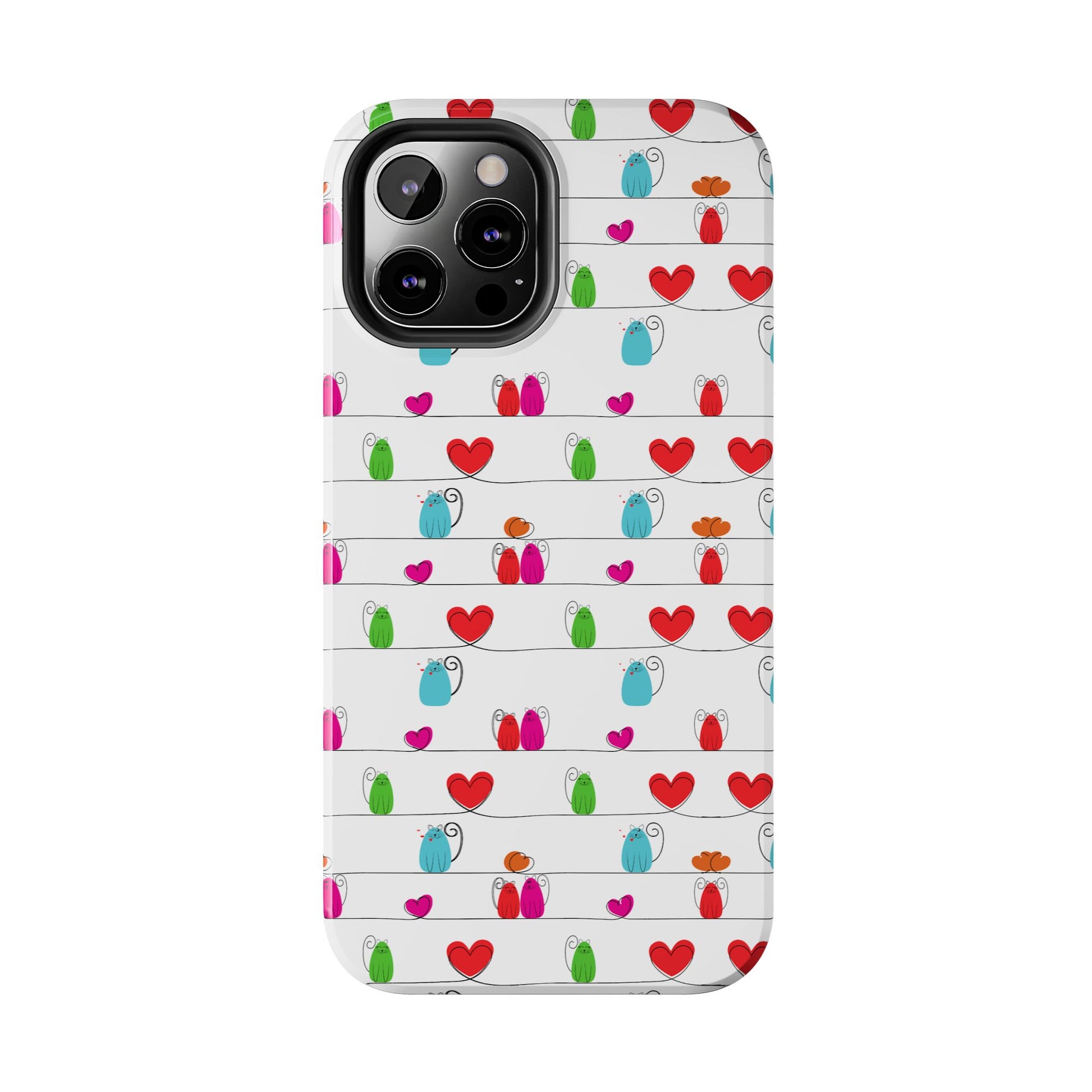 Cute Durable Whimsical Cat Print Phone Cover - Paragon Prints