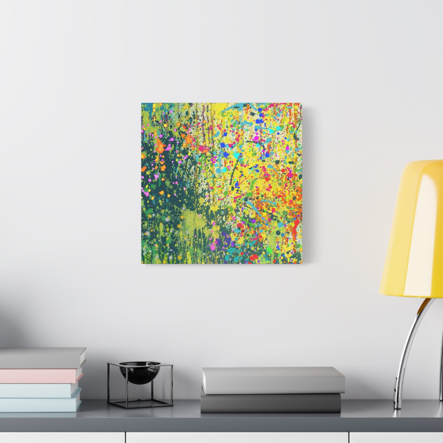 Vibrant Colorful Paint Splatter Abstract Art Canvas Print - Paragon Prints
