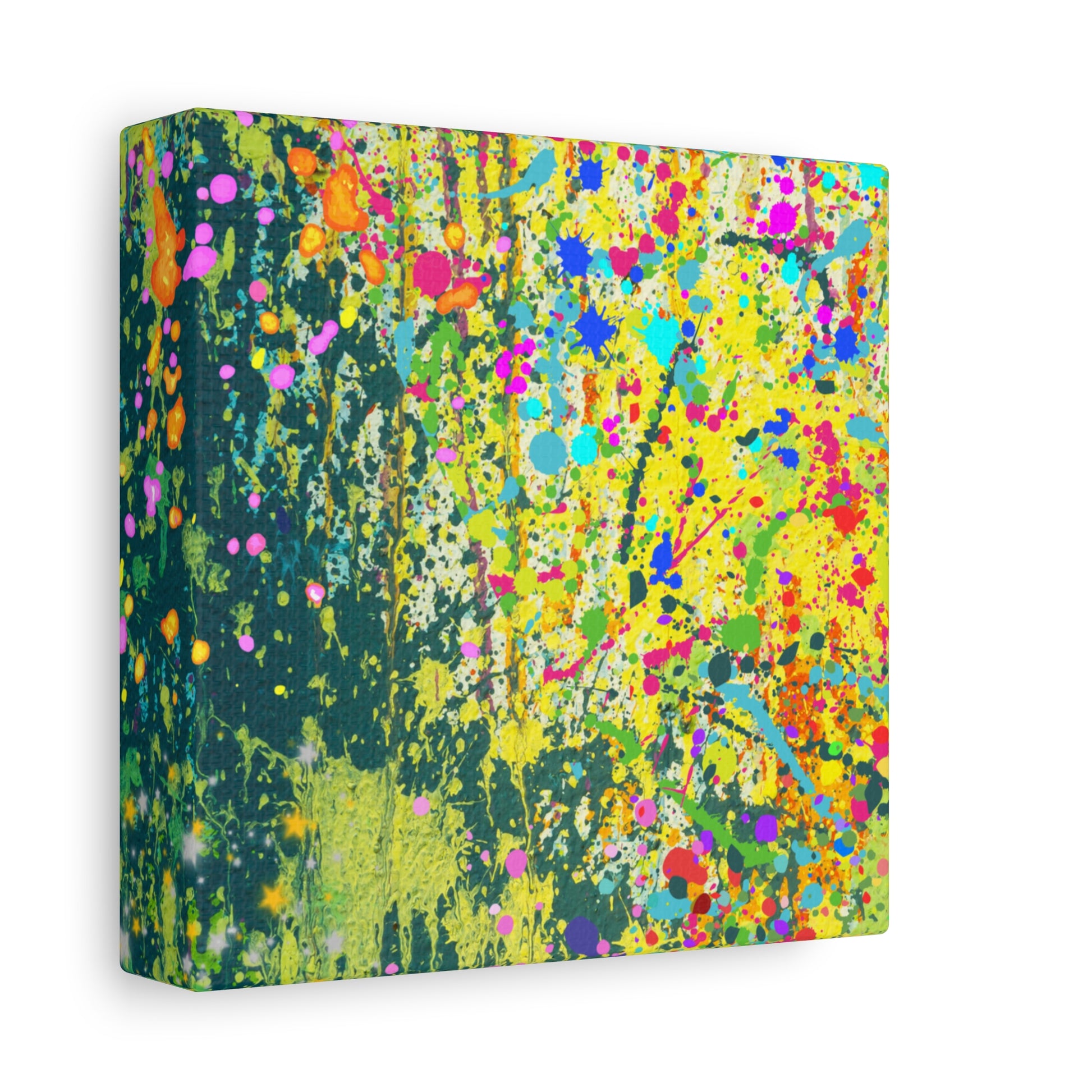 Vibrant Colorful Paint Splatter Abstract Art Canvas Print - Paragon Prints