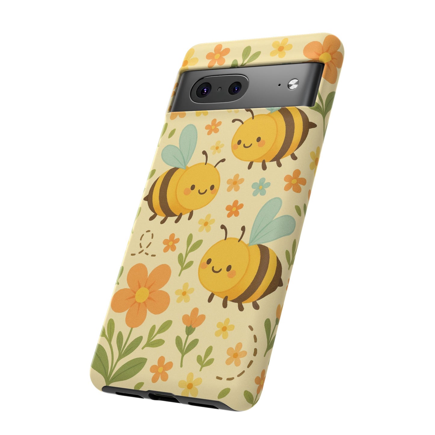 Cute cartoon Floral Bee Tough Phone Case - Paragon Prints