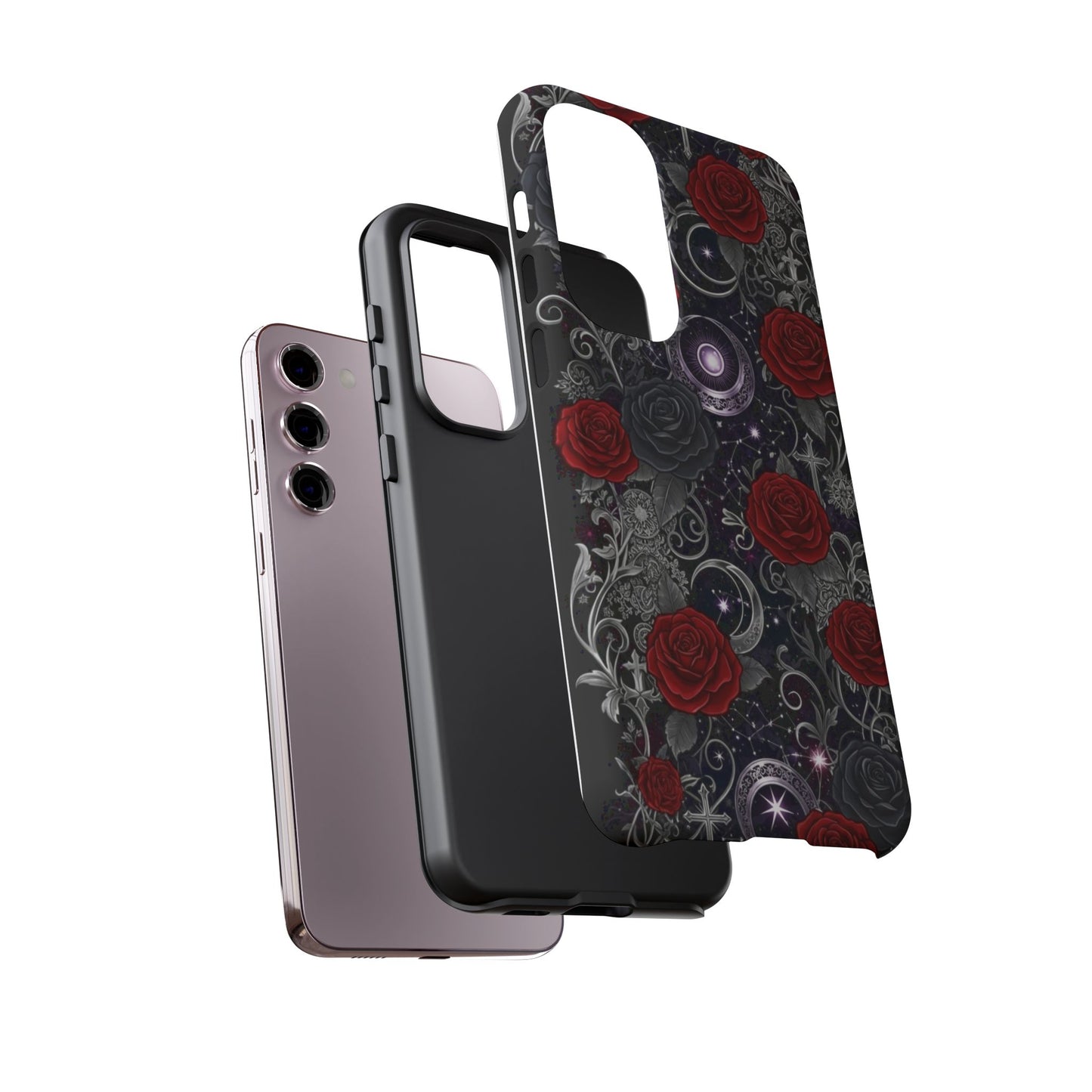 Dark Gothic Red Roses Matte Tough Phone Cases - Paragon Prints