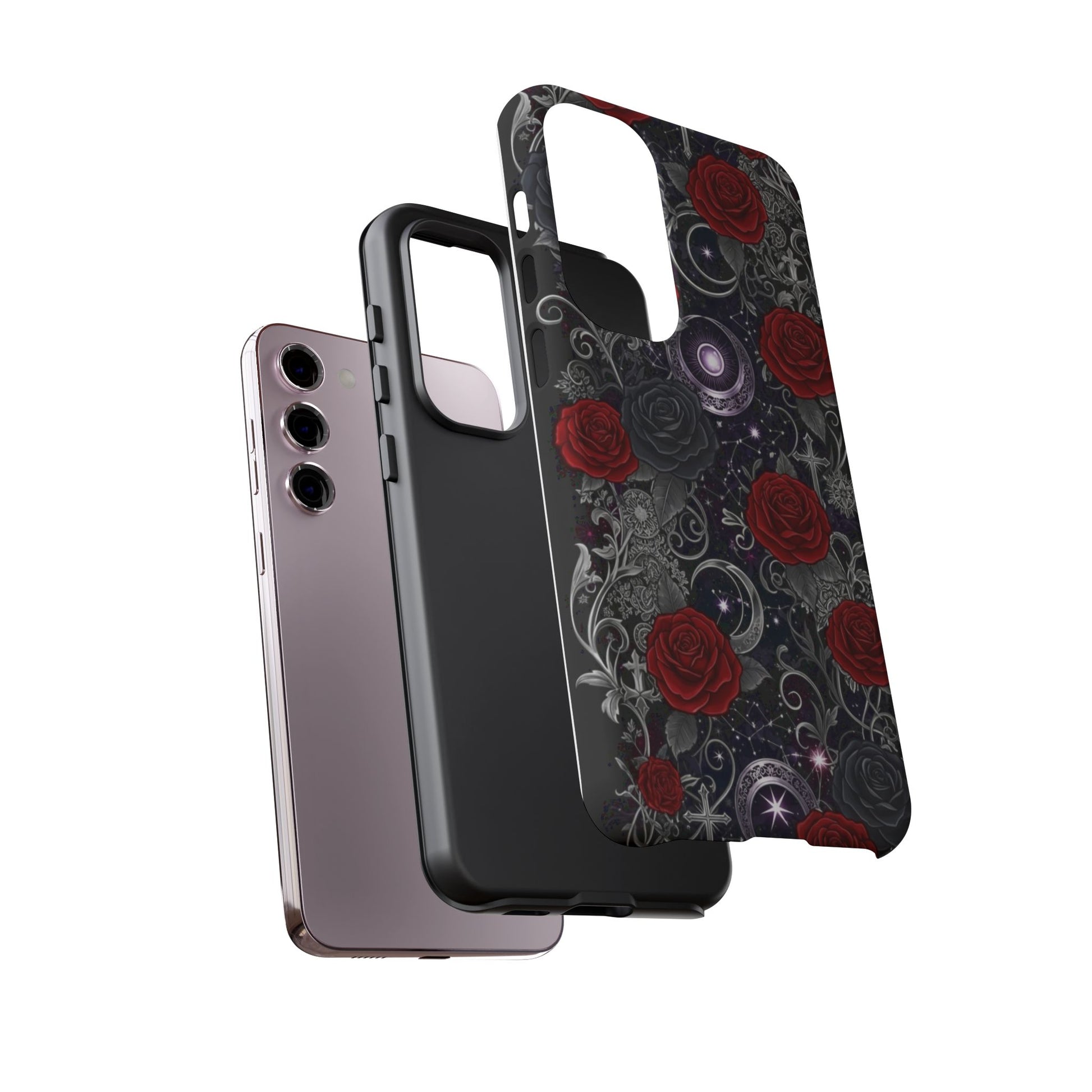Dark Gothic Red Roses Matte Tough Phone Cases - Paragon Prints