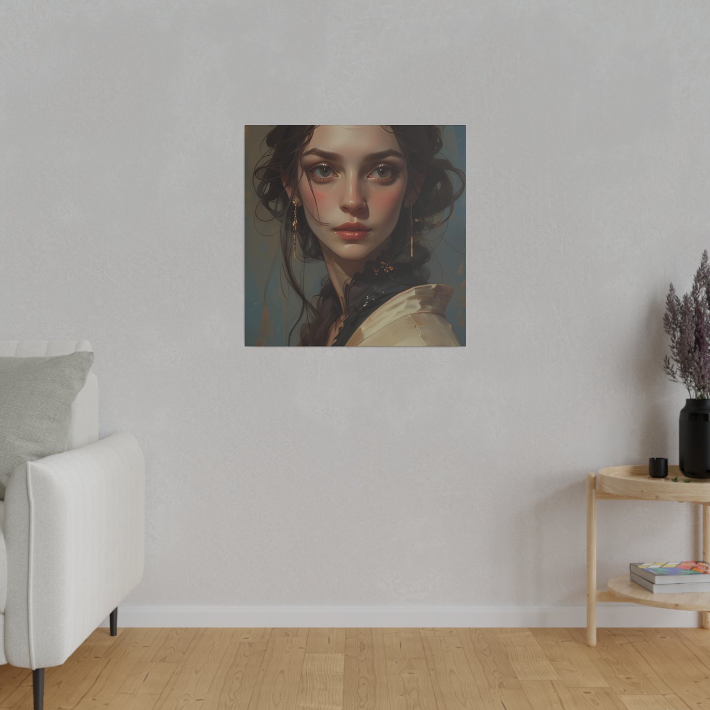 Classical Woman Portrait Canvas Print Art - Paragon Prints