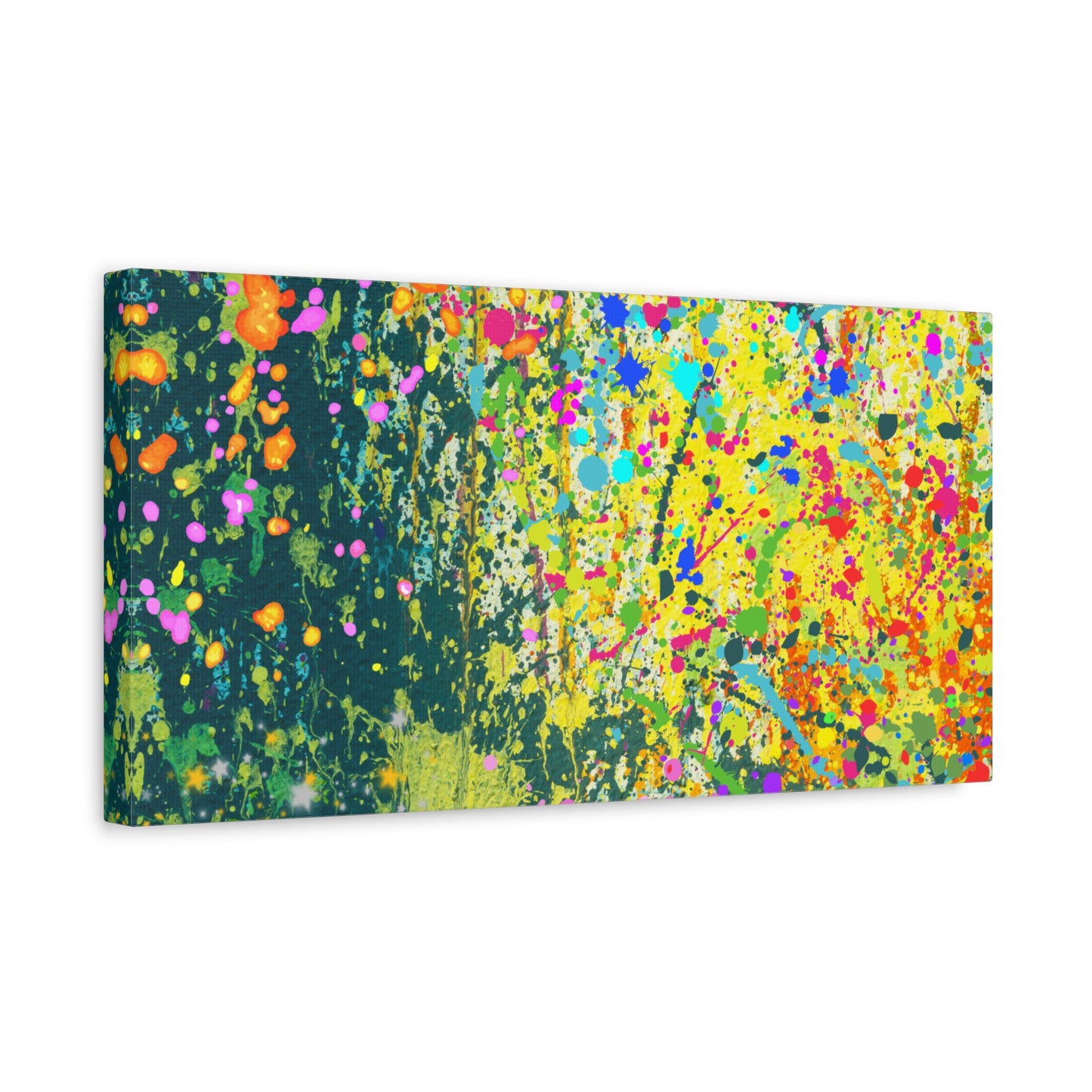 Vibrant Colorful Paint Splatter Abstract Art Canvas Print - Paragon Prints
