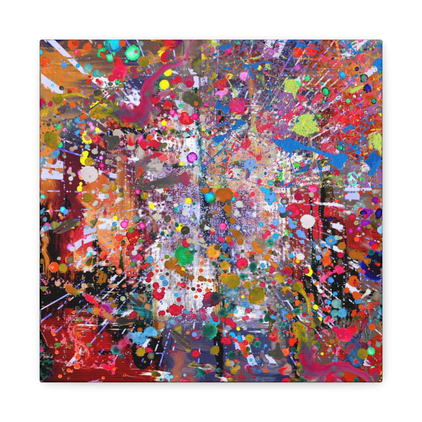 Neon Explosion Abstract Art Canvas Print - Paragon Prints