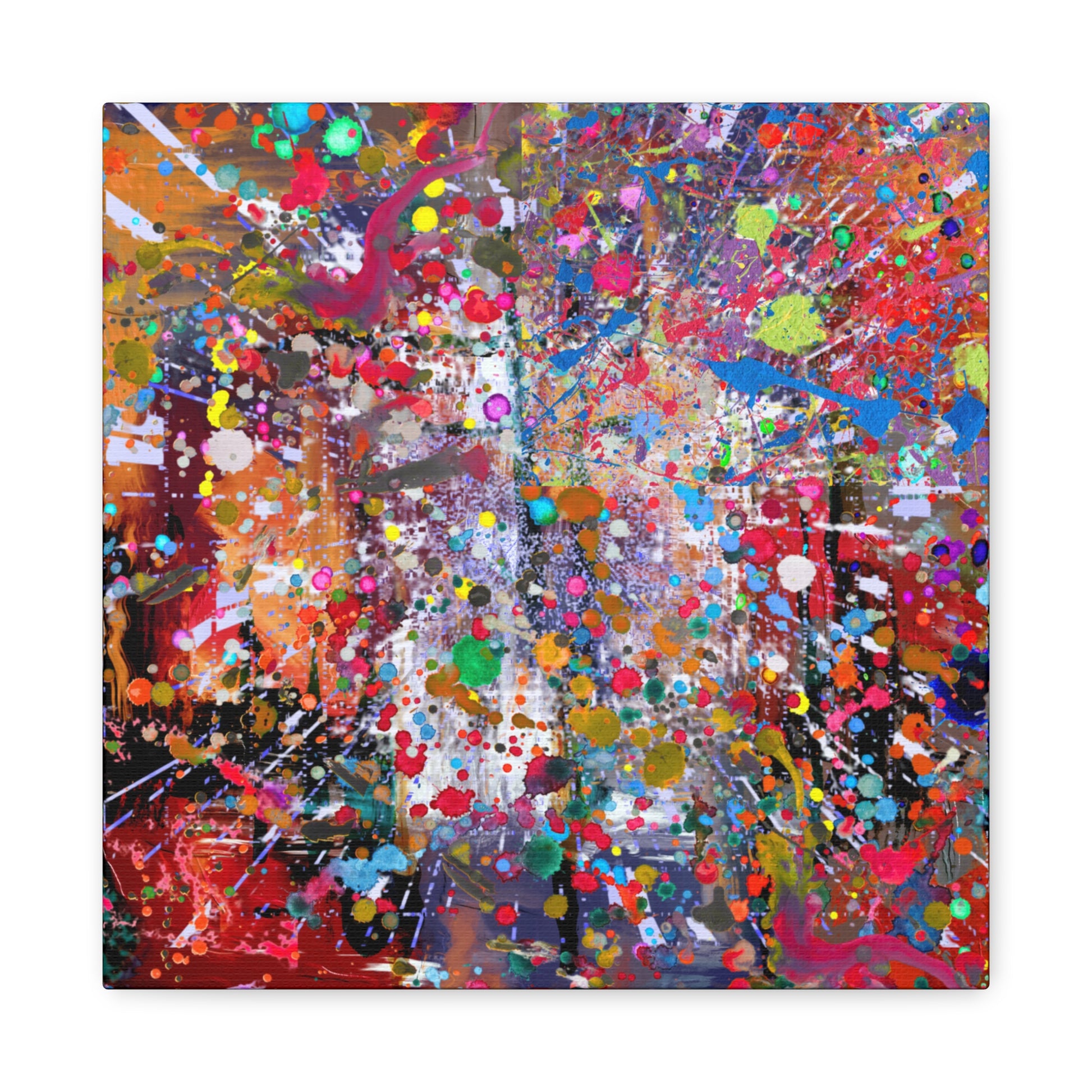 Neon Explosion Abstract Art Canvas Print - Paragon Prints
