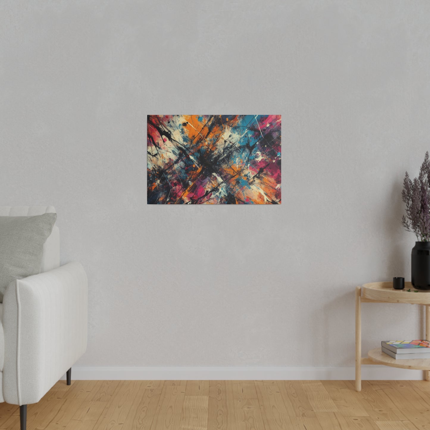 Electric Chaos Abstract Canvas Art Print - Paragon Prints