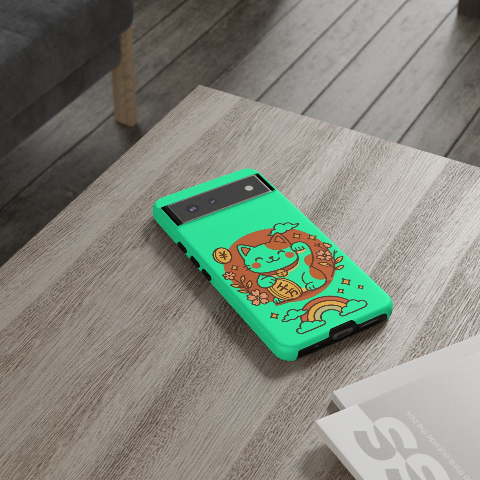 Japanese Kawaii Lucky Cat Protective Phone Case - Paragon Prints